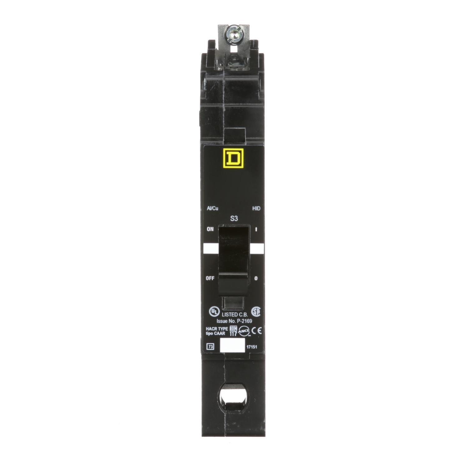EDB14035 - Mini circuit breaker, E-Frame, 35A, 1 pole, 277VAC, 25kA max, bolt on [TAA]