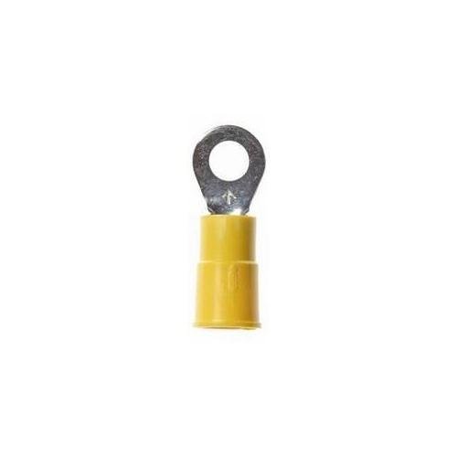 Picture of RV10-10Q - 3M™ Highland™ Vinyl Insulated Ring Terminal RV10-10Q, AWG 12-10,standard-style ring tongue fits around the stud, 25/bag