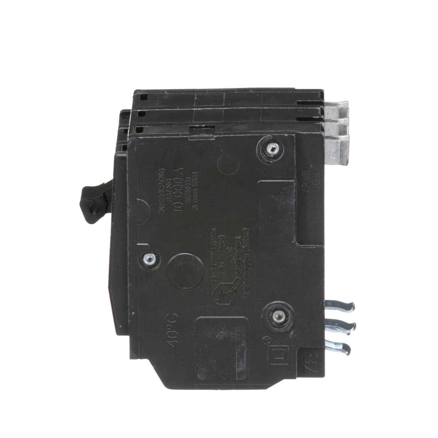 Picture of QO340 - Mini circuit breaker, QO, 40A, 3 pole, 120/240VAC, 10kA, plug in
