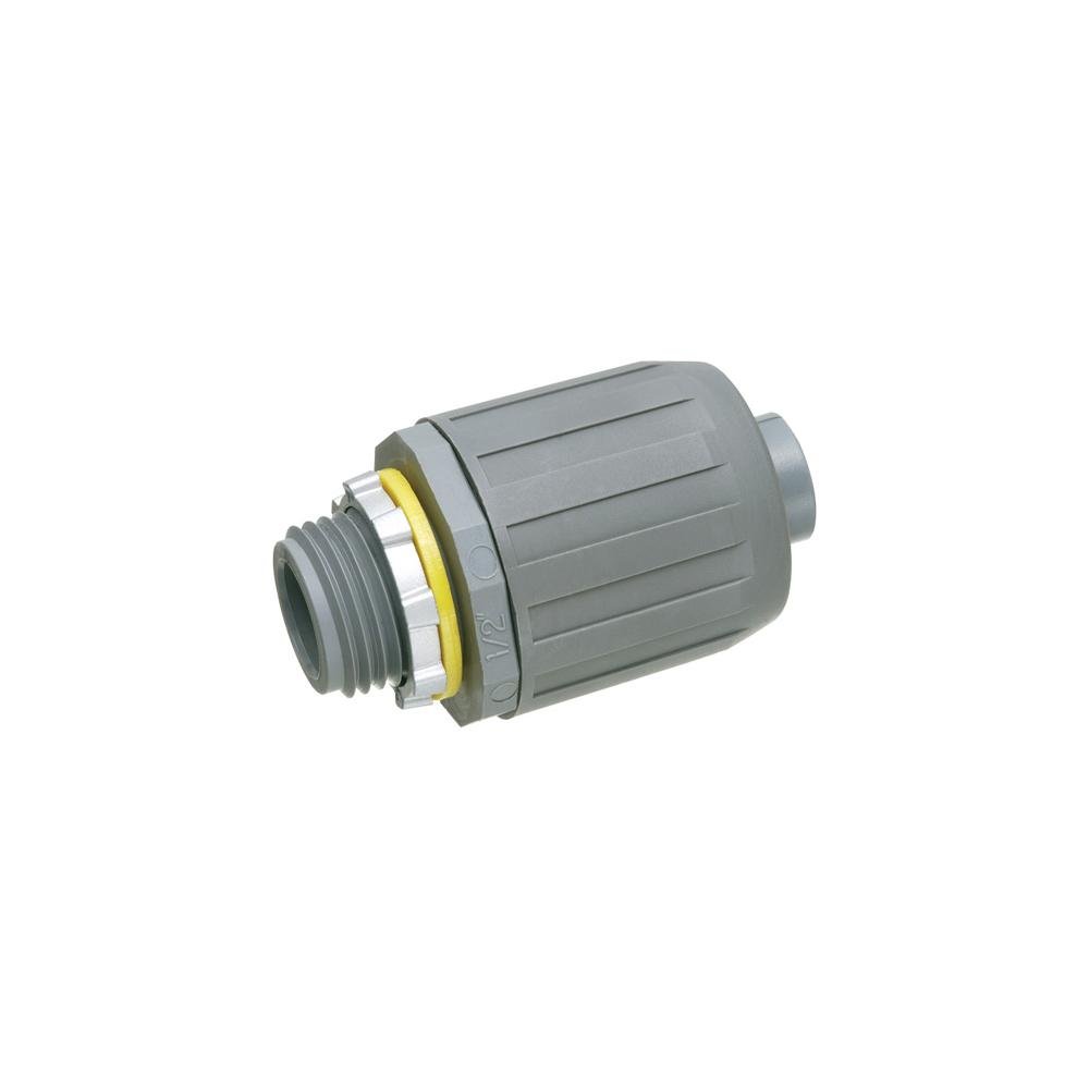NMLT10 - Non Metallic straight snap2it connector for use with non metallic liquid tight conduit type B only. Push on installation. 1" Trade Size.