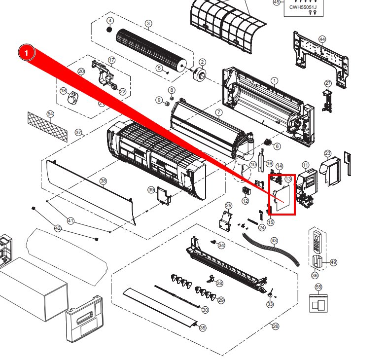 PAN CWA73C9225 ELECTRONIC CONTROLLER MAIN CS-ME7RKUA