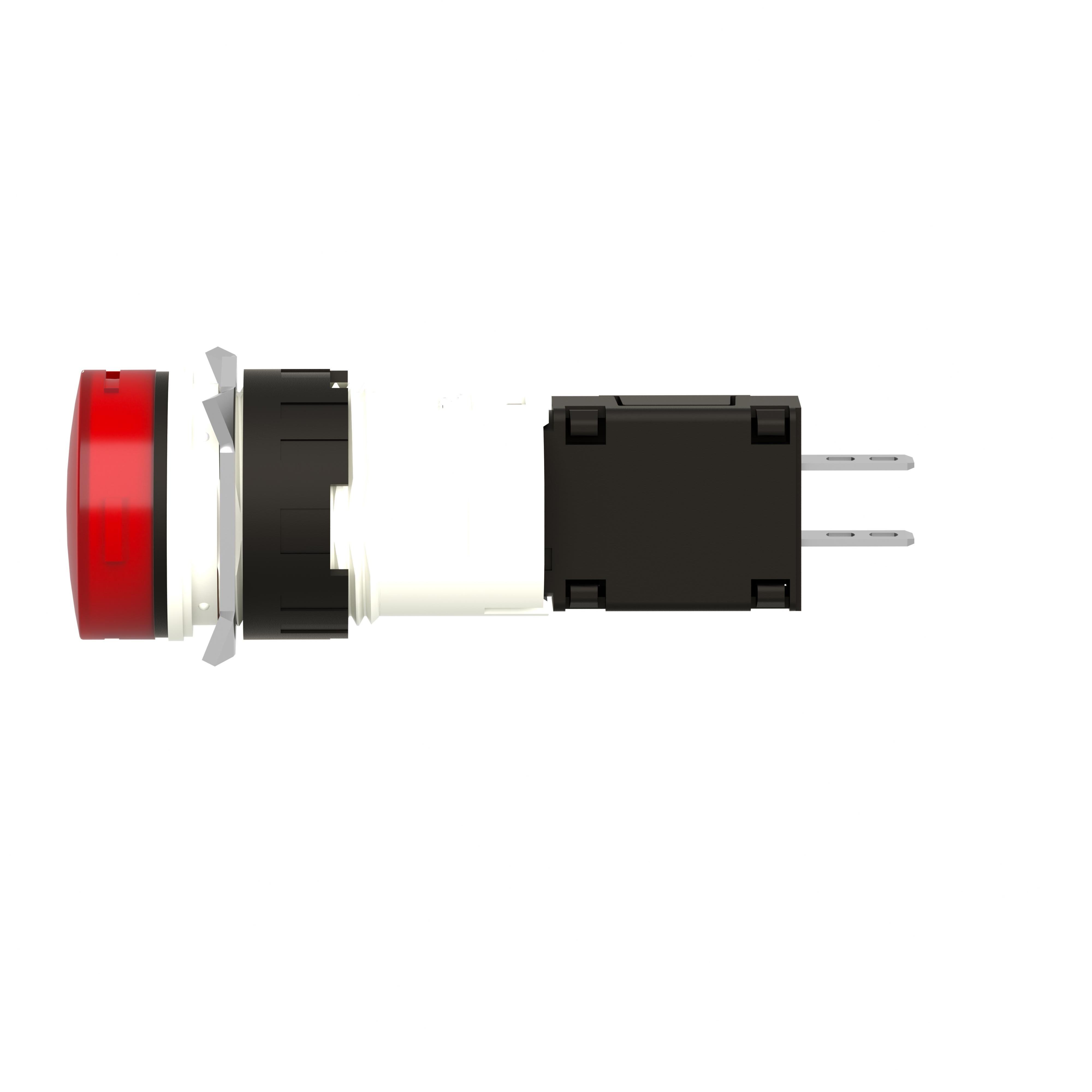 Picture of XB6AV4GB - Complete pilot light, Harmony XB6, round red, plastic, 16mm, integral LED 48...120V