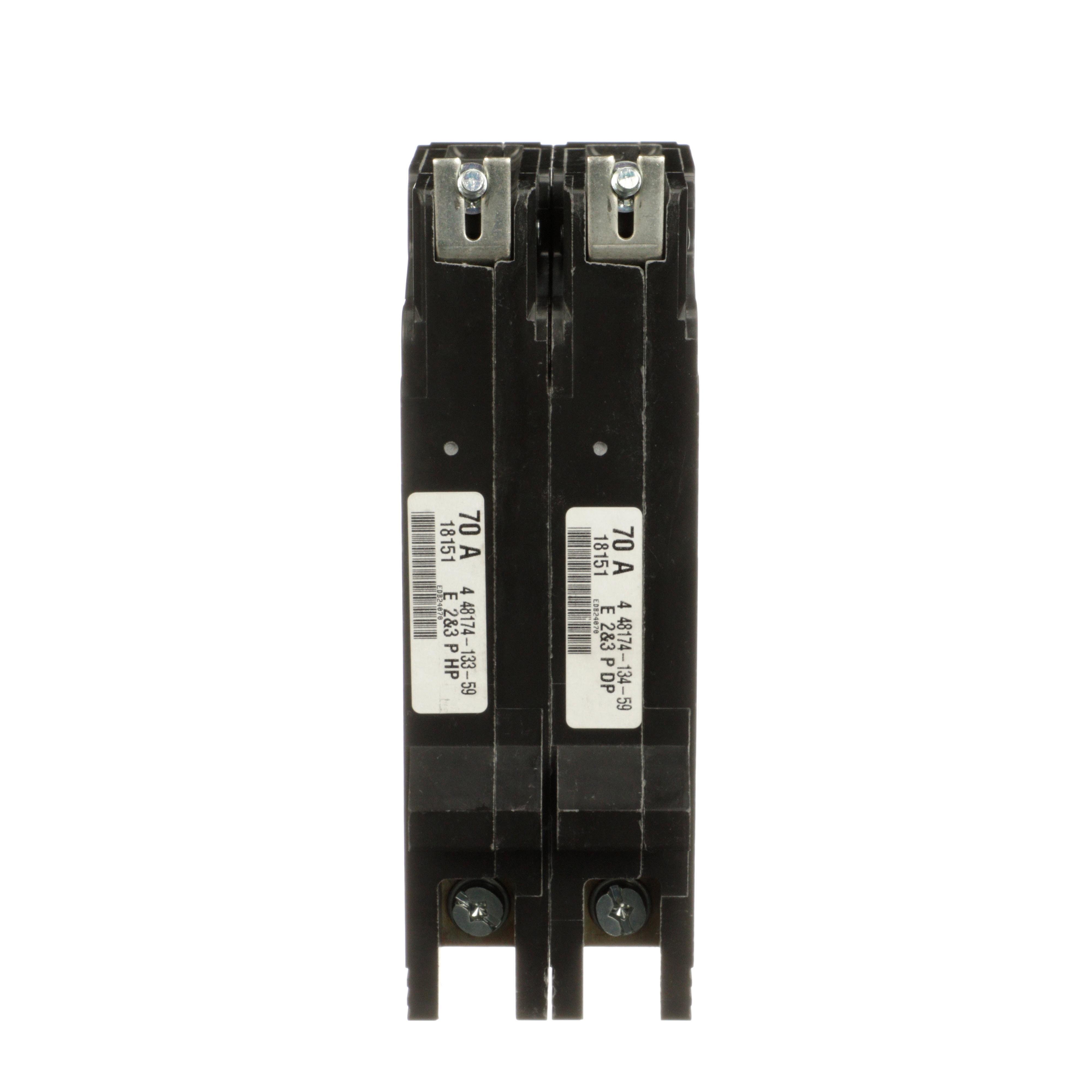 Picture of EGB24070 - Mini circuit breaker, E-Frame, 70A, 2 pole, 480Y/277VAC, 65kA max, bolt on [TAA]