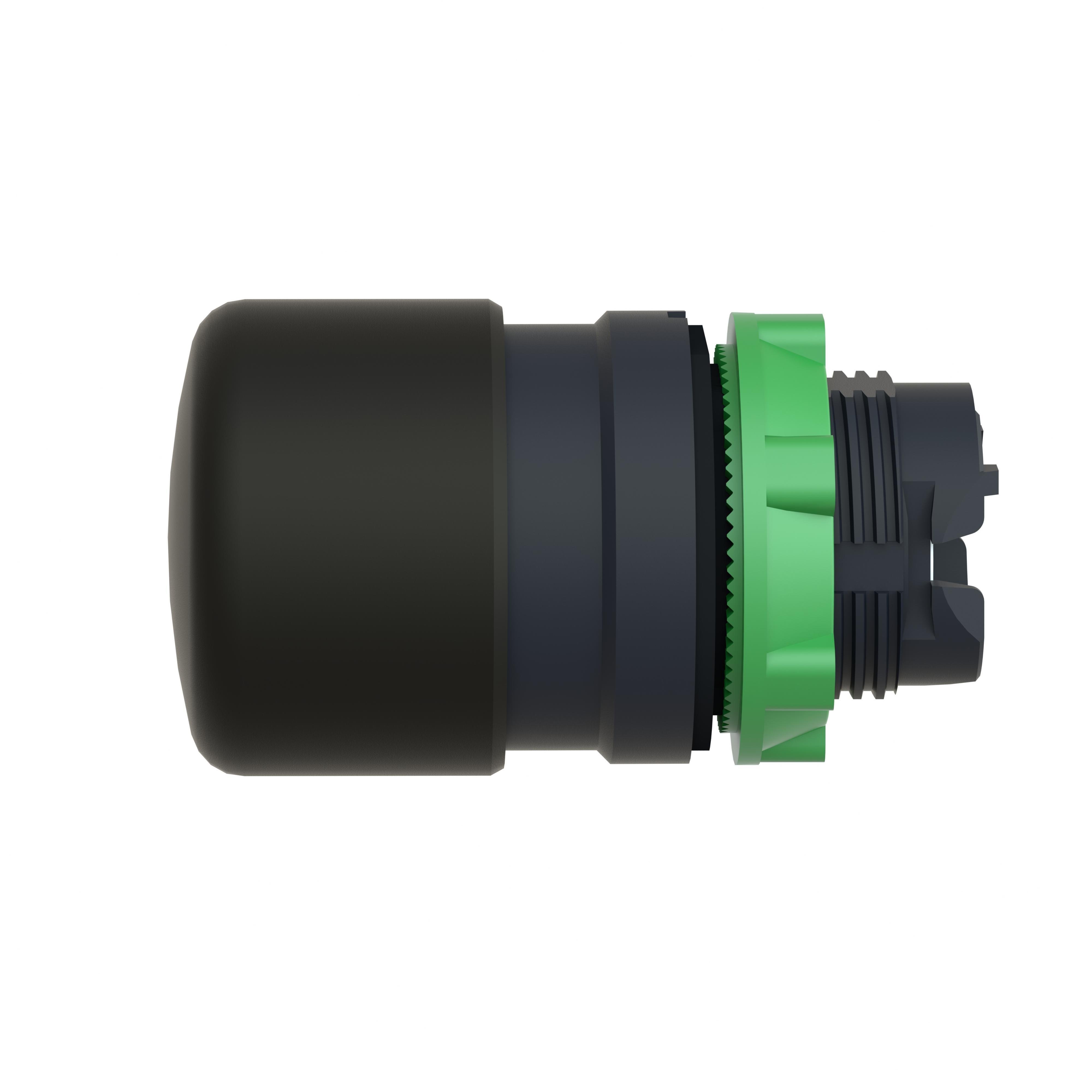 Picture of ZB5AC24 - Head for non illuminated pushbutton, Harmony XB5, plastic, black, mushroom 30mm, 22mm, spring return