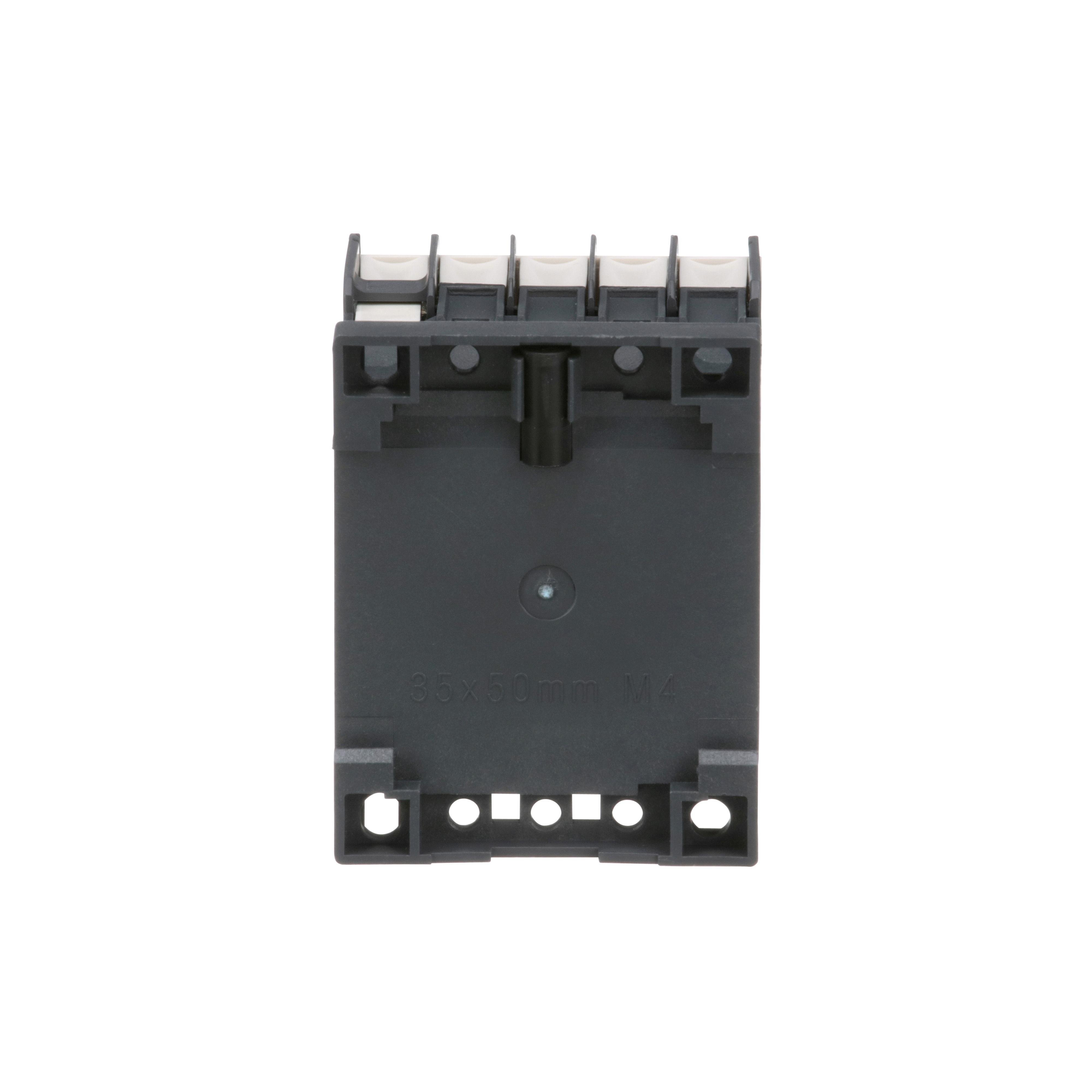 Picture of LC1K0910F7 - Contactor, IEC, TeSys K, 9A, 3 P, 5 HP at 480VAC, nonreversing, 1 NO auxilliary contact, 110VAC 50/60 Hz coil