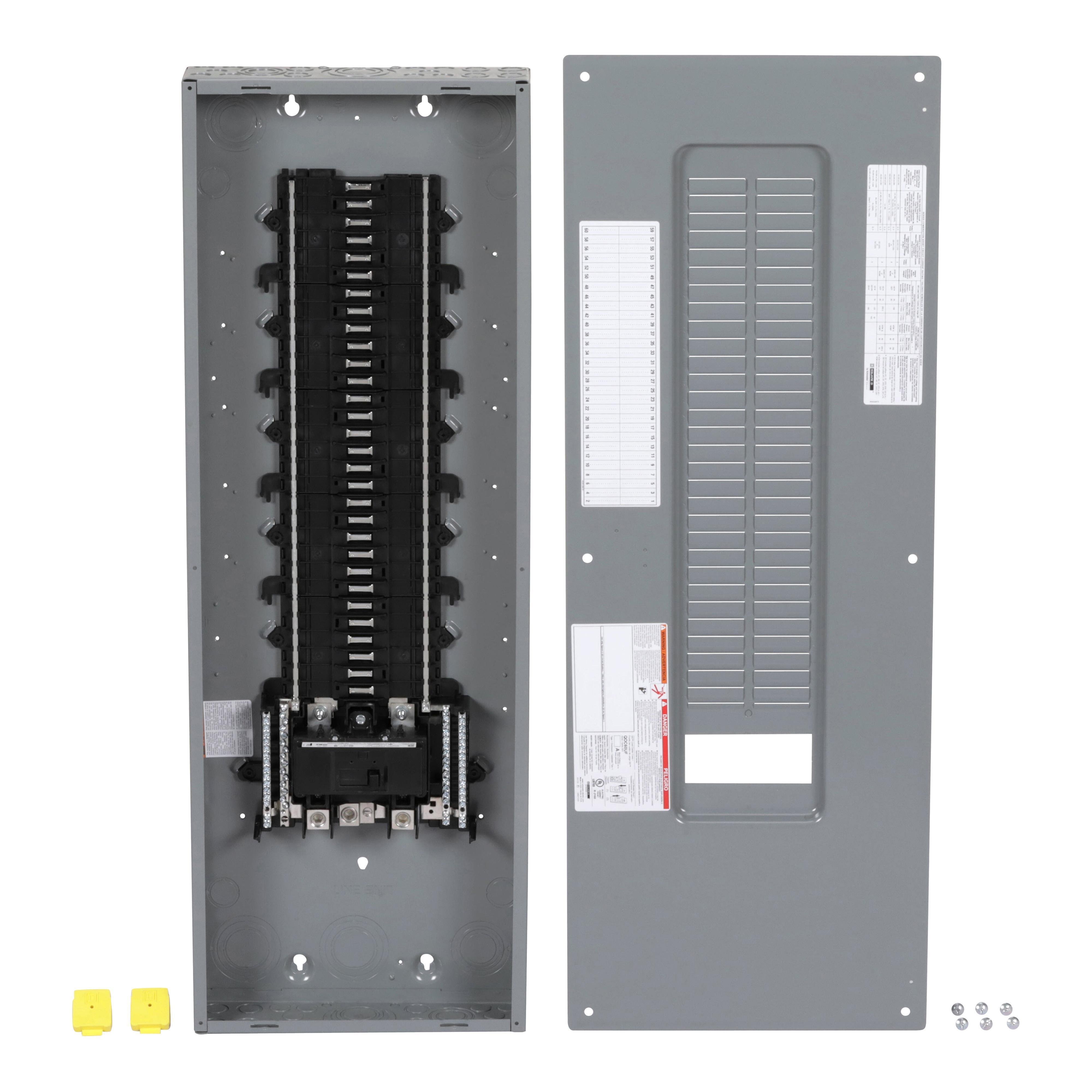 QO160M200PC - Load center, QO, 1 phase, 60 spaces, 72 circuits, 200A convertible main breaker, PoN, NEMA1, combo cover