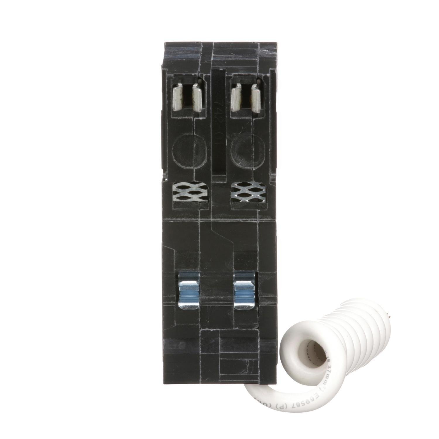 Picture of QO240GFI - [TAA] Mini circuit breaker, QO, 40A, 2 pole, 120/240VAC, 10kA, plug in, 6mA grd fault A, pigtail