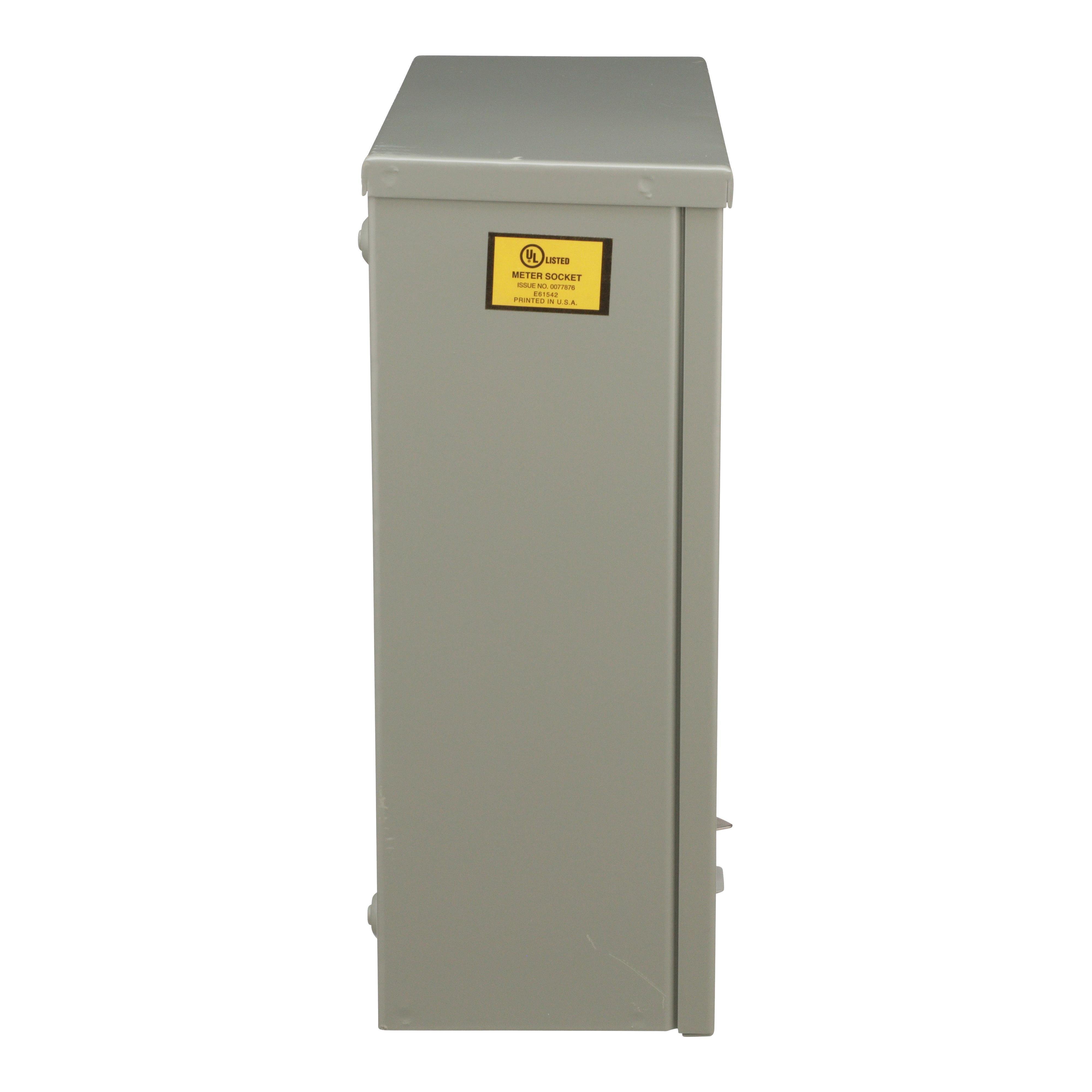 Picture of UTRS223A - Meter socket, ringless socket, no bypass, 200 A,600VAC, 1 phase,  4 jaws, no jaw release, UG