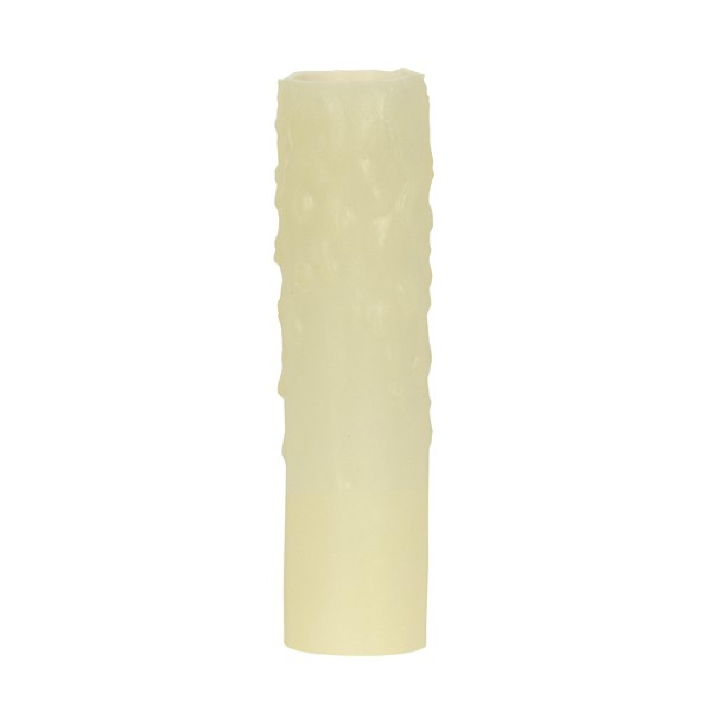 80/1973 - Bee's Drip (Bee's Wax) Candelabra Base - Ivory Finish - 7/8" Inside Diameter - 1-5/32" Outside Diameter - 40W Max - 4" Height