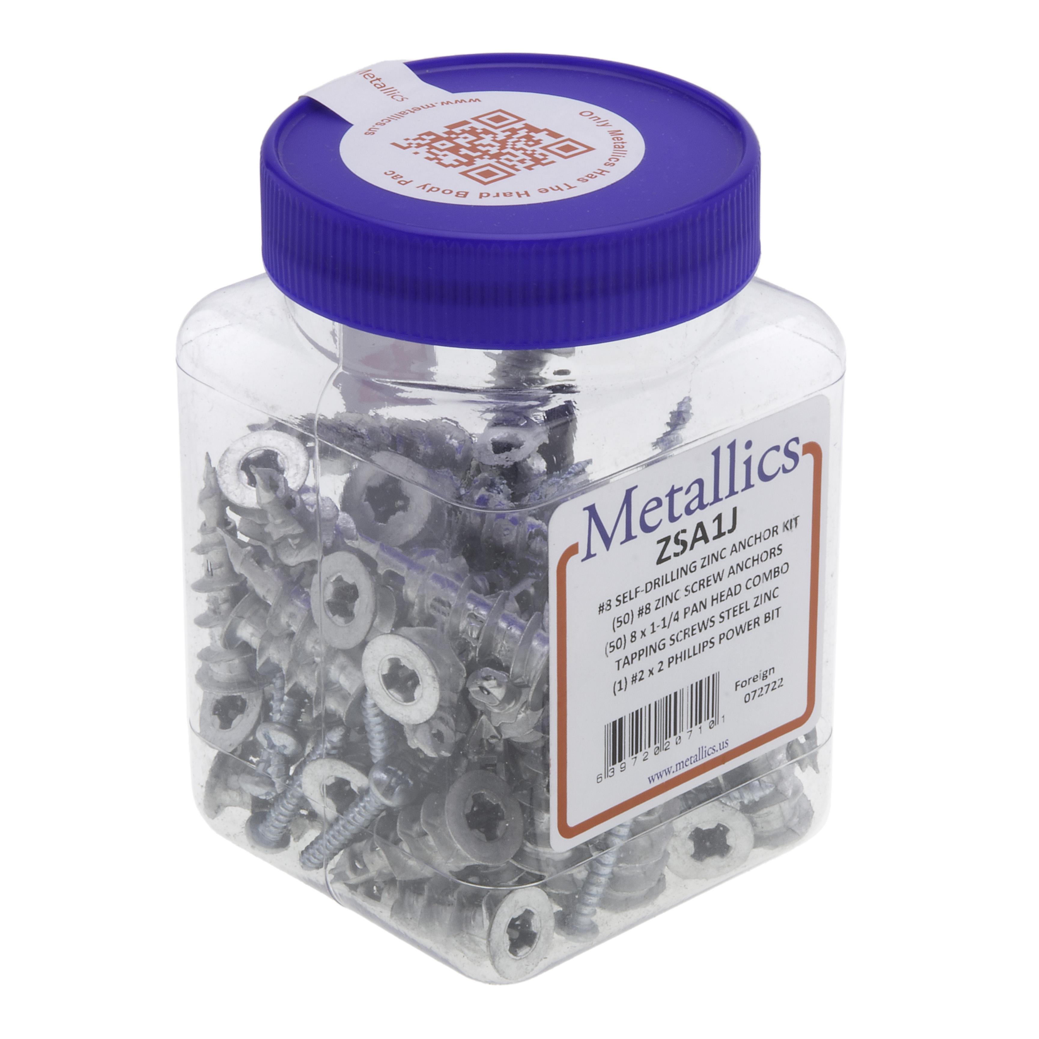 Picture of ZSA1J - Anchors 8 X 1-1/4 S-Dr Wall Ancr Kit Z (jar 50)