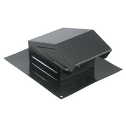 636 - 636 Roof Cap With Damper & Screen Duct. Black.