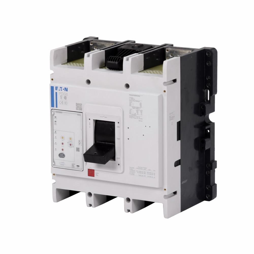 Picture of PDG62N1600E3XM - Eaton Power Defense molded case circuit breaker, Globally Rated, Frame 6, Two Pole, 1600A, 85kA/480V, PXR20 LSIG w/ CAM Link, ZSI & Relays, No Terminals (Metric Tapped Conductors)