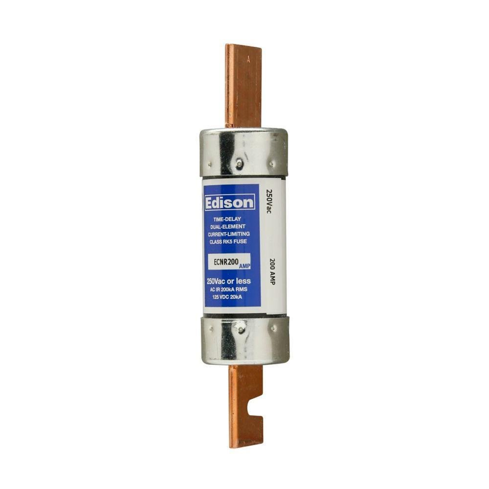 ECNR150 - Eaton Edison ECNR fuse, Time-delay current-limiting fuse, Superior overload and cycling capabilities, 150 A, Dual, Class RK5, Non-indicating, Blade end x blade end, 10 sec at 500%, 200 kAIC, Standard, 250 V, 125 Vdc