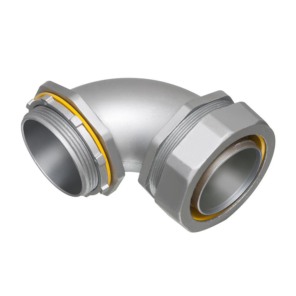 LT90200 - Straight, zinc die-cast connector for use with metallic or non metallic liquid tight conduit type B only. 2" Trade Size. 90 degrees.