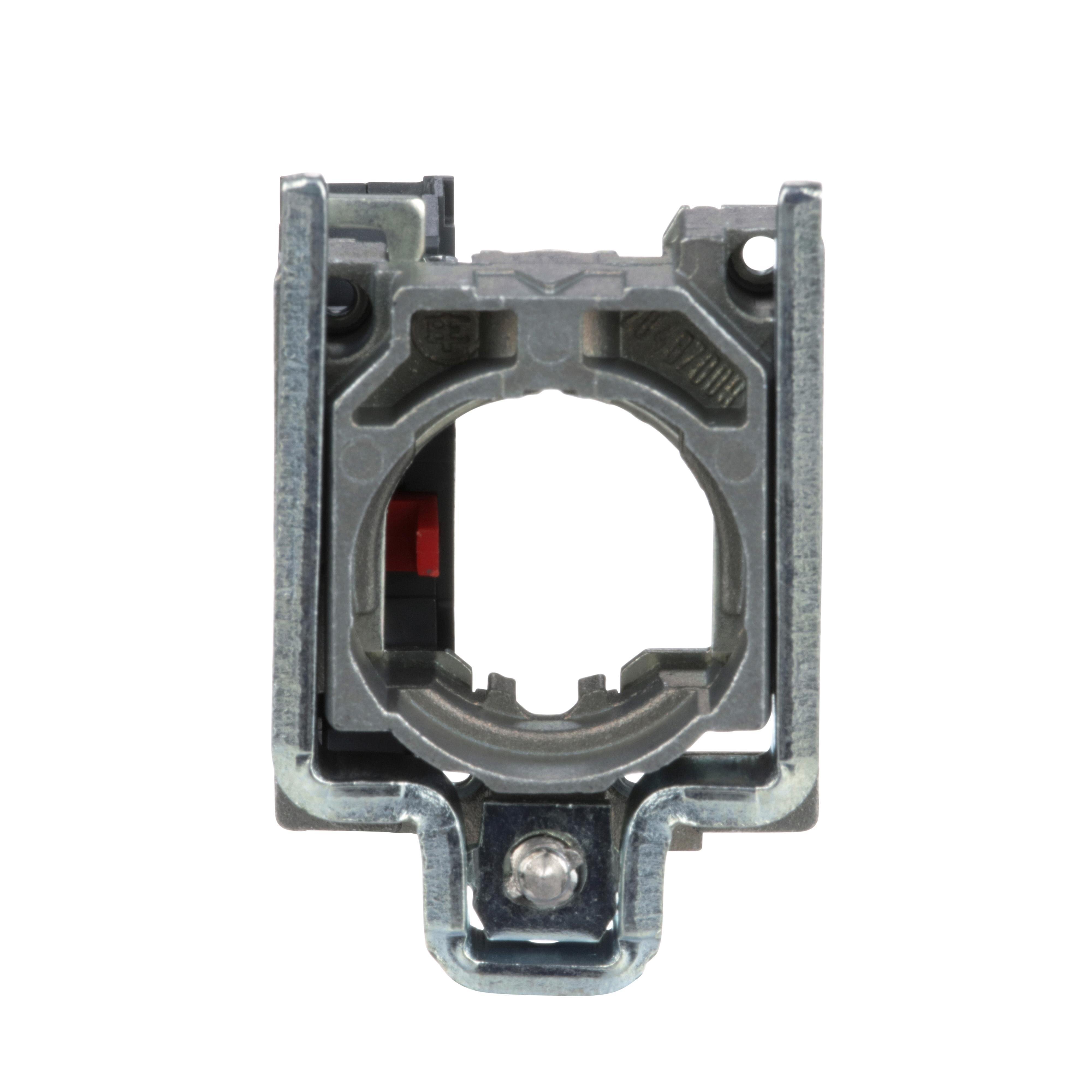 Picture of ZB4BZ102 - Harmony, 22mm Push Button, XB4B operators, contact block, with mounting collar, 1 NC, screw clamp terminal