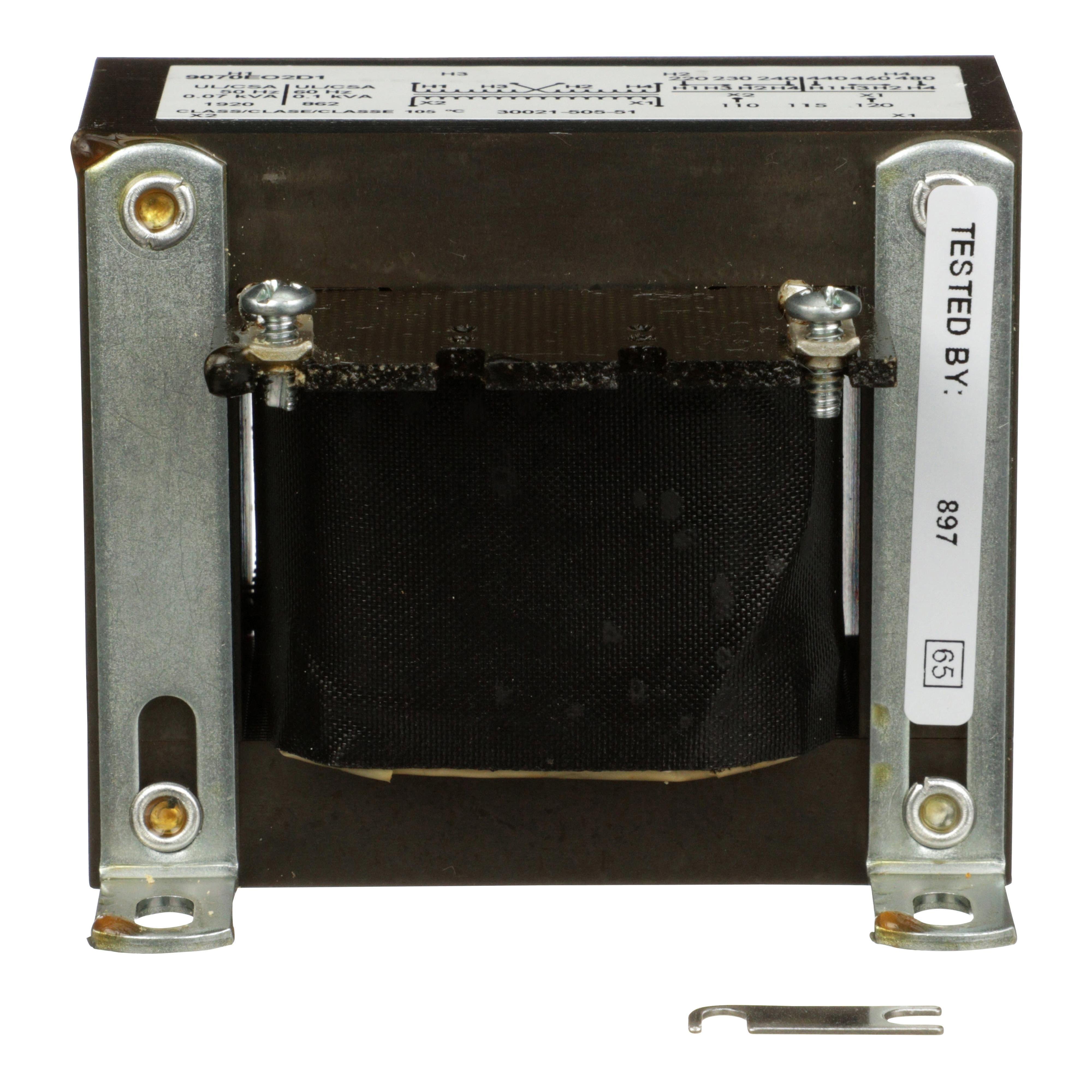 Picture of 9070EO2D1 - Transformer, EO, industrial control, 100VA, 1 phase, 240x480V primary, 120V secondary, 80C rise