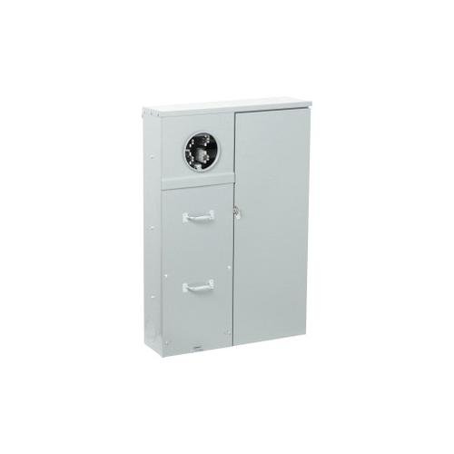 CU12L400CB150 - Meter mains, QO, CSED, ringed socket, 400A, semi flush mount, Class 320 manual bypass