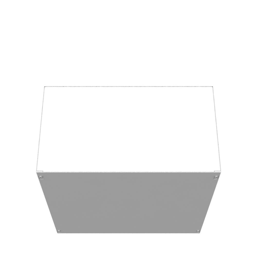 Picture of 181810-SC1-NK - 18x10x18 Screw Cover Type 1 UL Listed Steel No Knockouts ANSI 61 Gray Cover With Teardrop Slots Mounting Holes In Back