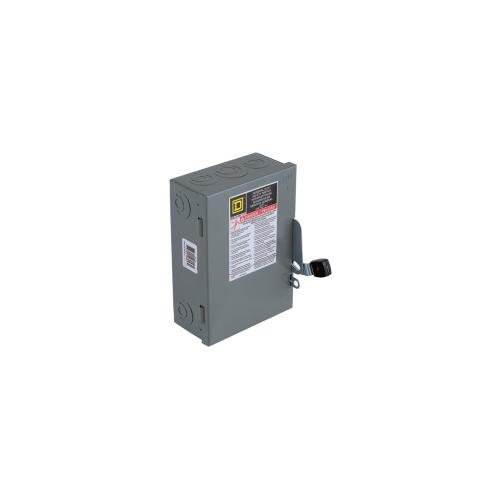 Picture of DU321 - Safety switch, general duty, non fusible, 30A, 3 pole, 3 wire, 7.5hp, 240VAC, NEMA 1