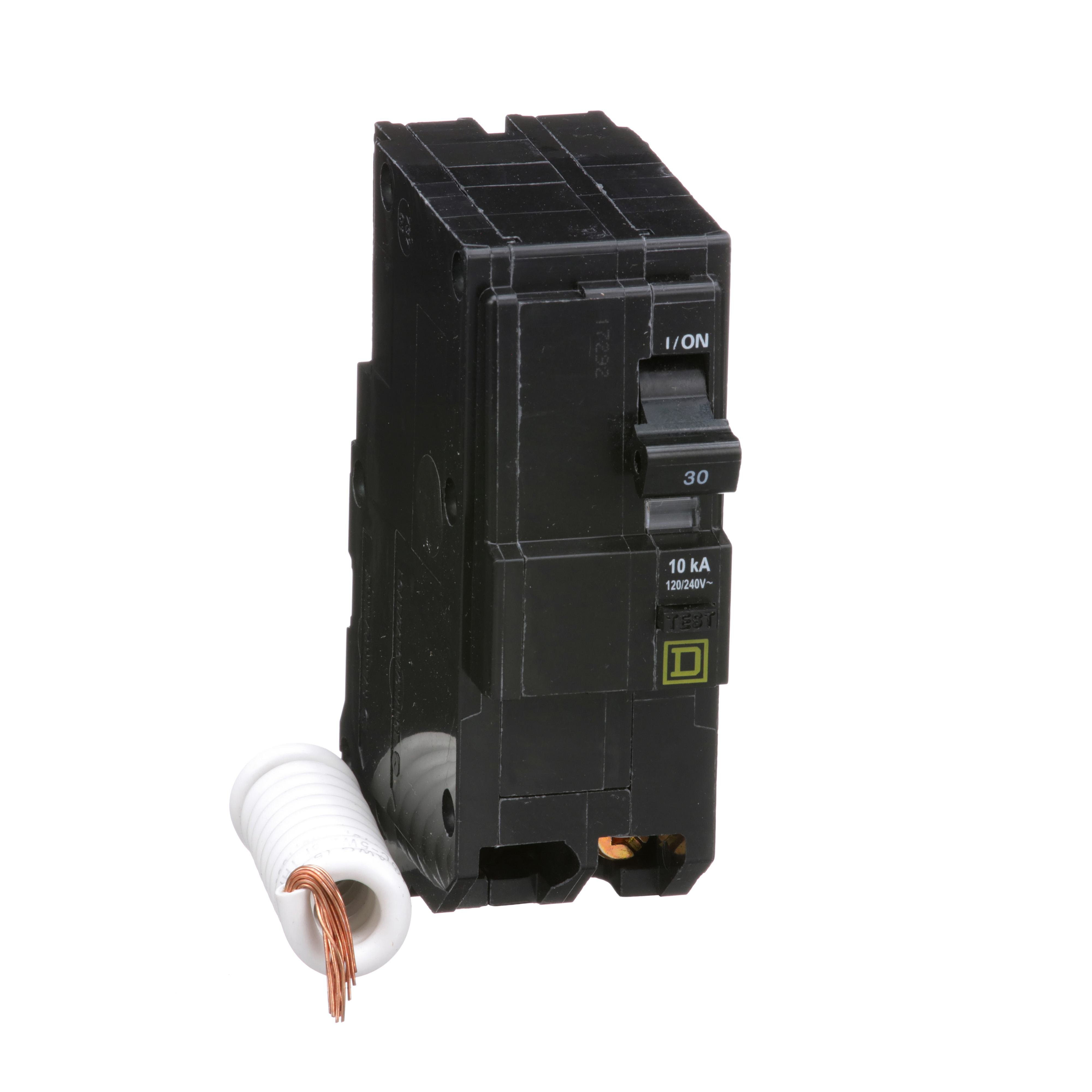 QO230EPD - Mini circuit breaker, QO, 30A, 2 pole, 120/240VAC, 10kA, plug in, 30mA grd fault B [TAA]