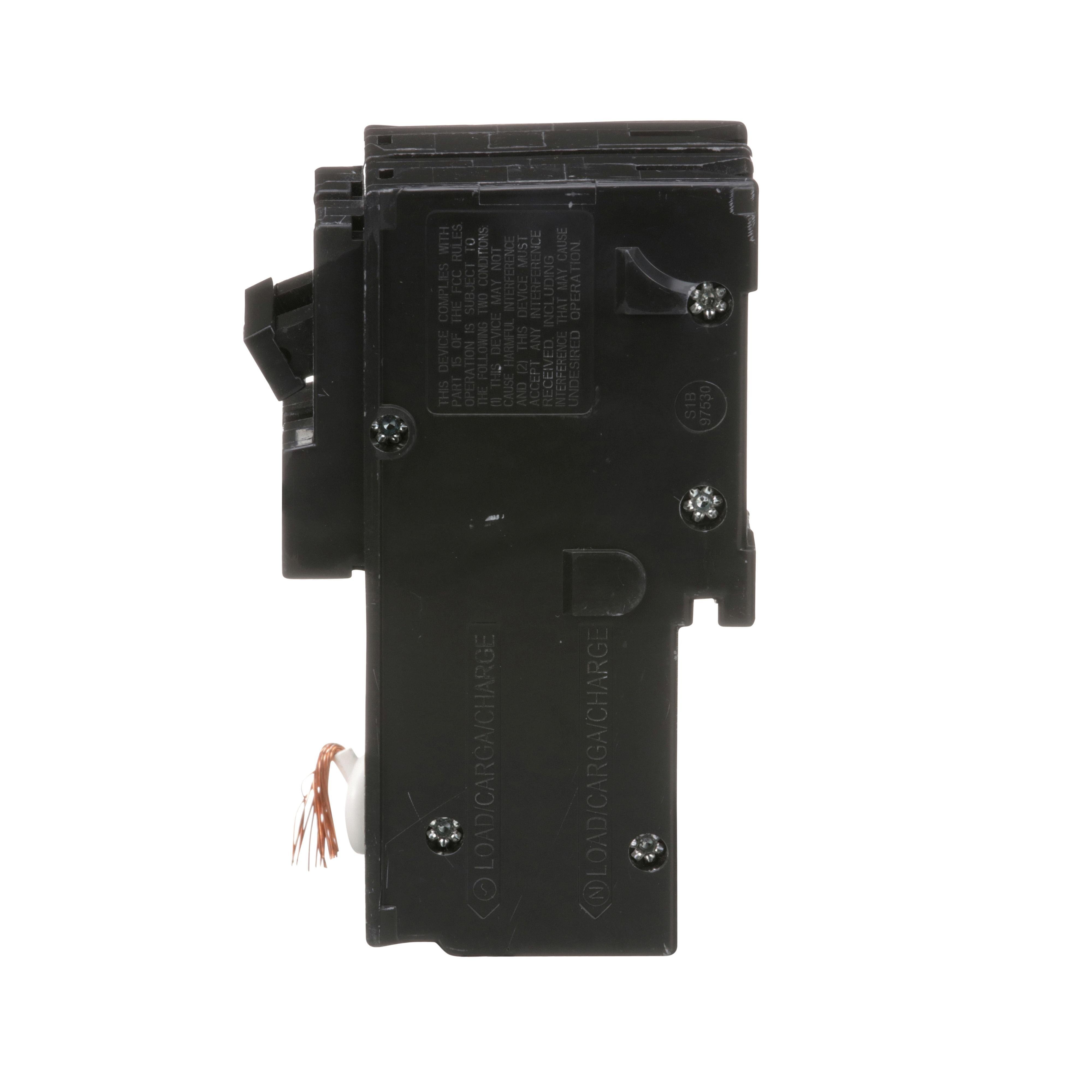 Picture of HOM215CAFI - [TAA] Mini circuit breaker, Homeline, 15A, 2 pole, 120VAC, 10kA AIR, combo arc fault, pigtail neutral, plug in, UL