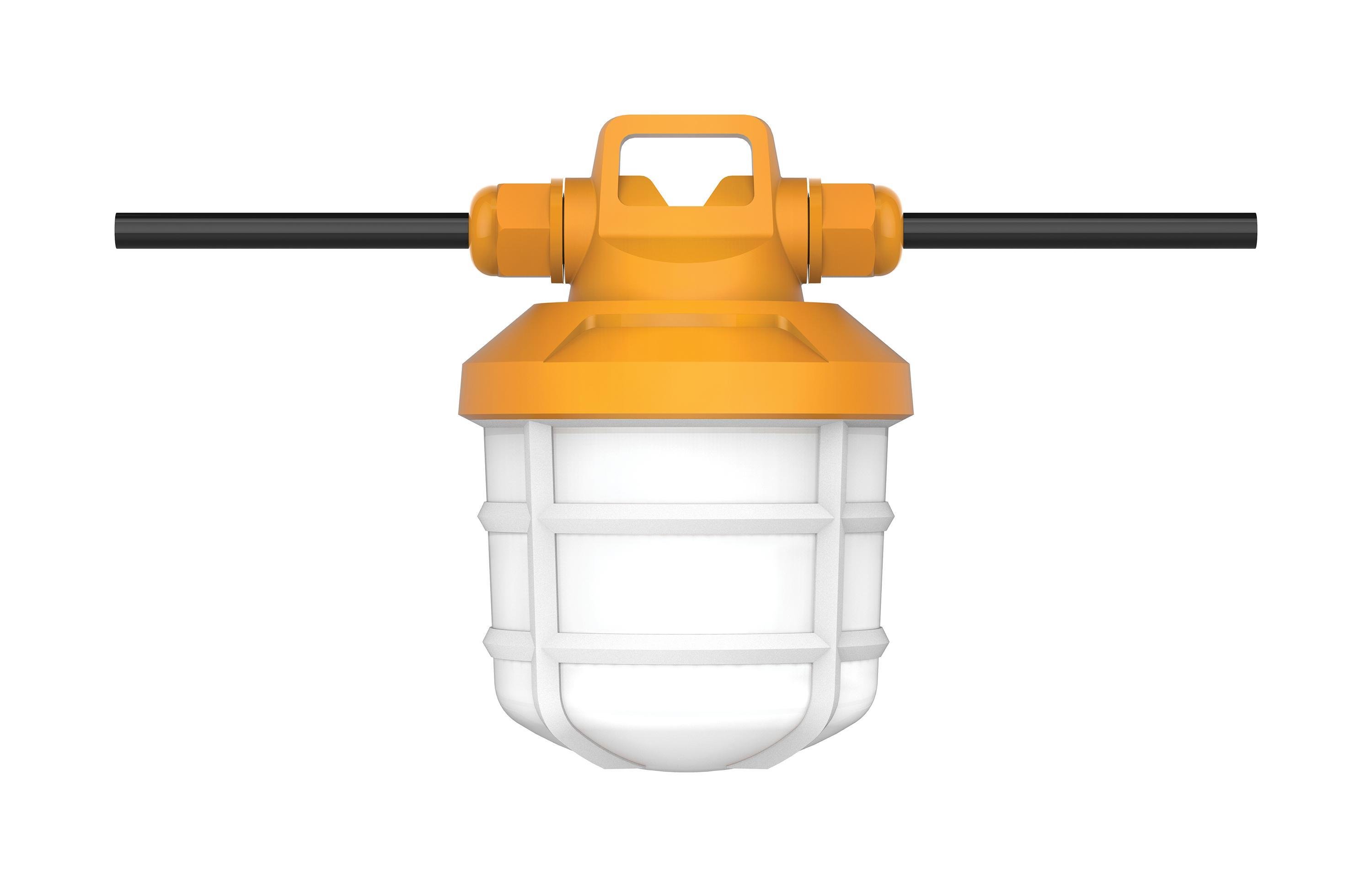 Picture of S28976 - 50 Watt LED High-Lumen Industrial / Commercial String Light - 5 Inter-Connected Lamps - 5000K - Integrated Cord / Plug - 120 Volt