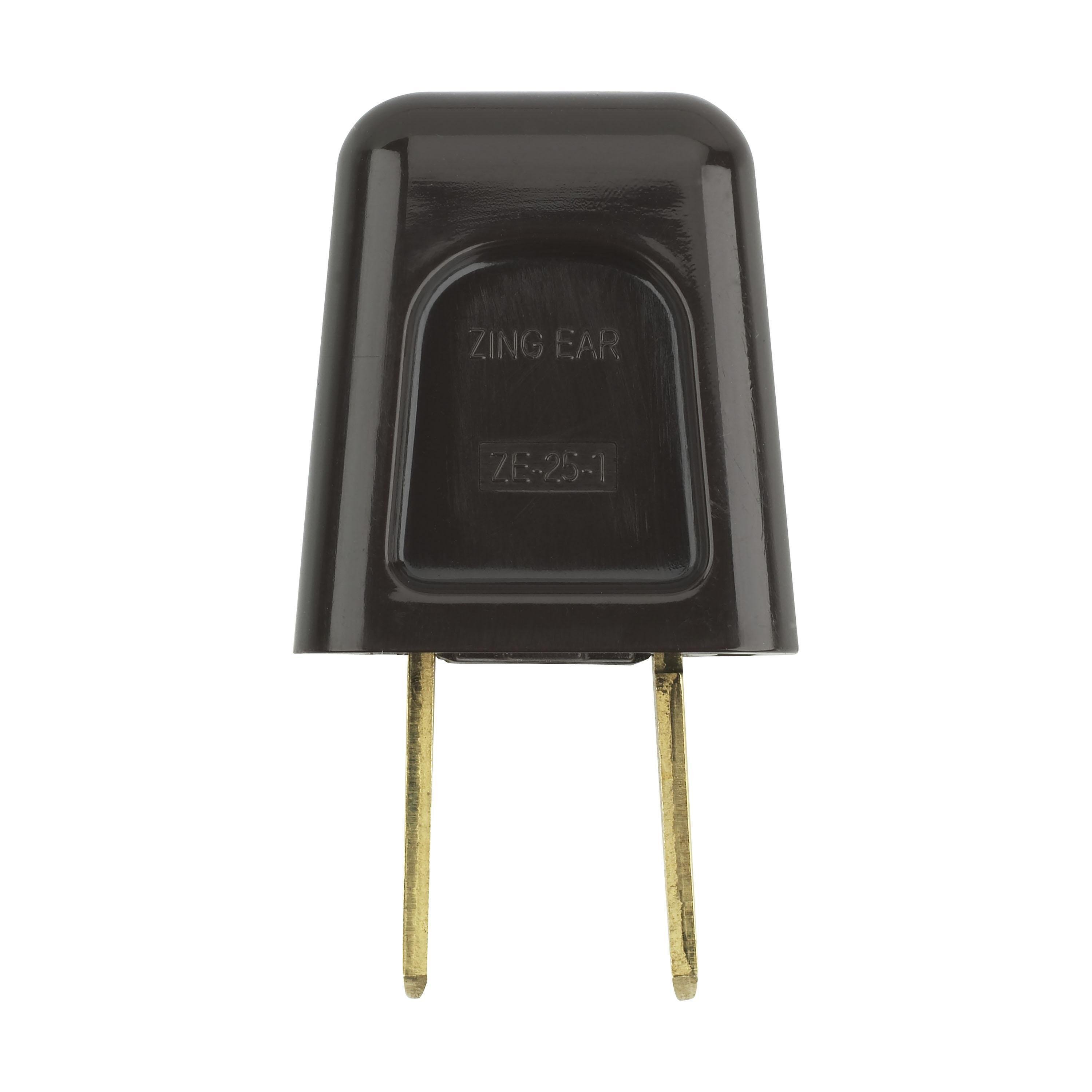 90-1521 - Quick Connect Plug, Brown Finish, Polarized, 18/2-SPT-1, 6A, 125V