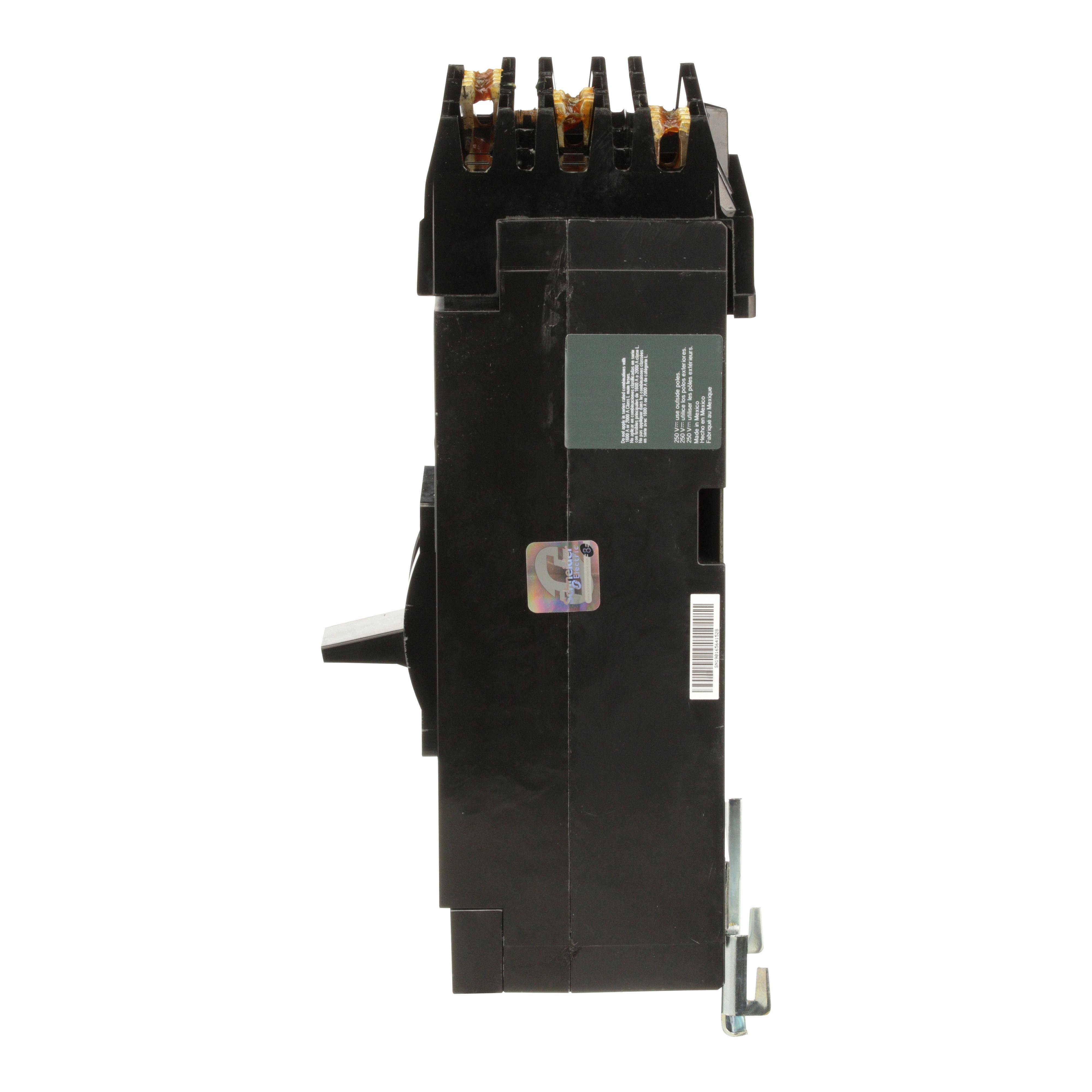 Picture of LA36350 - Circuit breaker, LA, 350A, 3 pole, 600VAC, 22kA, 250VDC, 10kA, I-Line, thermal magnetic