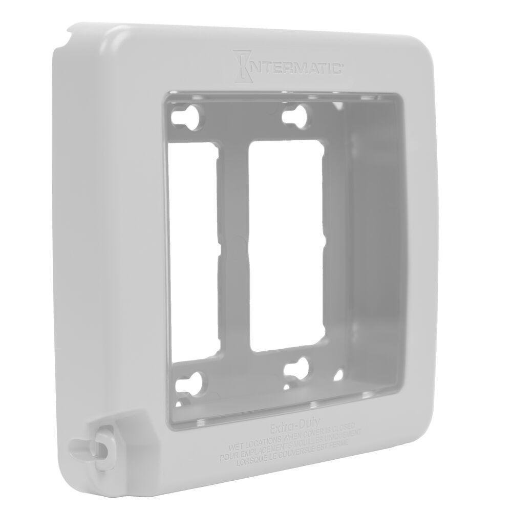 Picture of WP7200W - Low-Profile Extra-Duty Plastic In-Use Weatherproof Cover, Double-Gang, Vrt, White