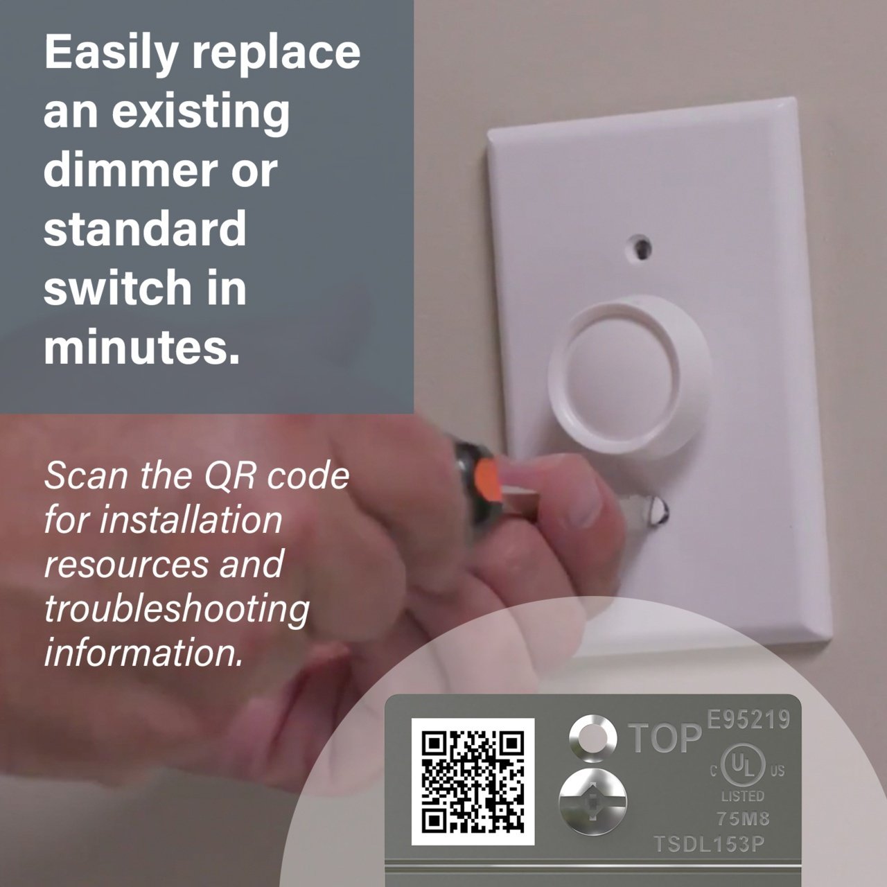 Picture of TSDL153PLA - Trademaster Toggle Slide LED Advanced Dimmer, Light Almond