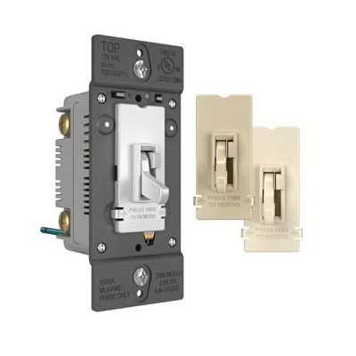 TSD703PTUTC - TradeMaster® Tru-Universal Single Pole/3-Way Toggle Slide Dimmer, Preset, Tri-Color