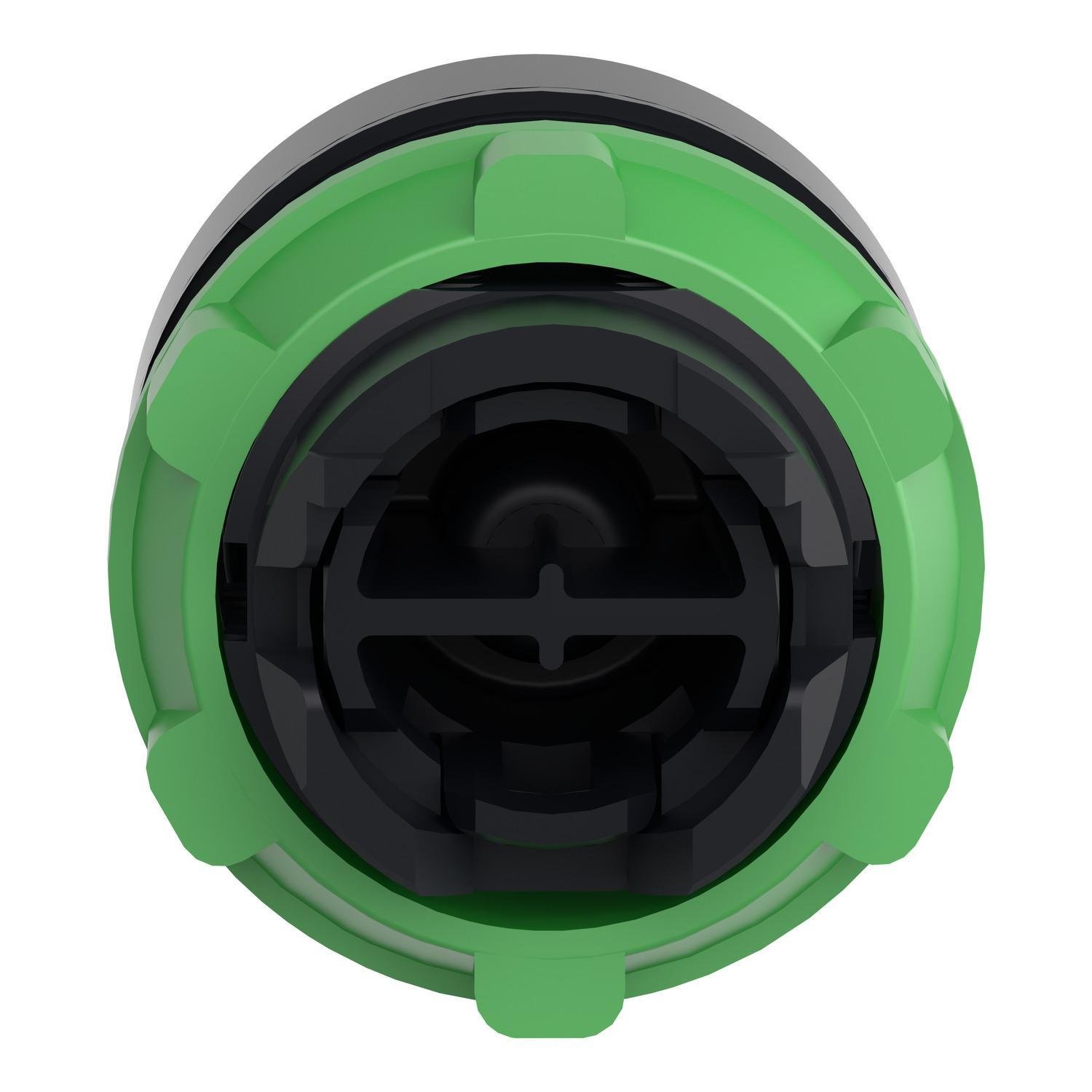 Picture of ZB5AA333 - Head for non illuminated push button, Harmony XB5, plastic, flush, green, 22mm, spring return, marked START