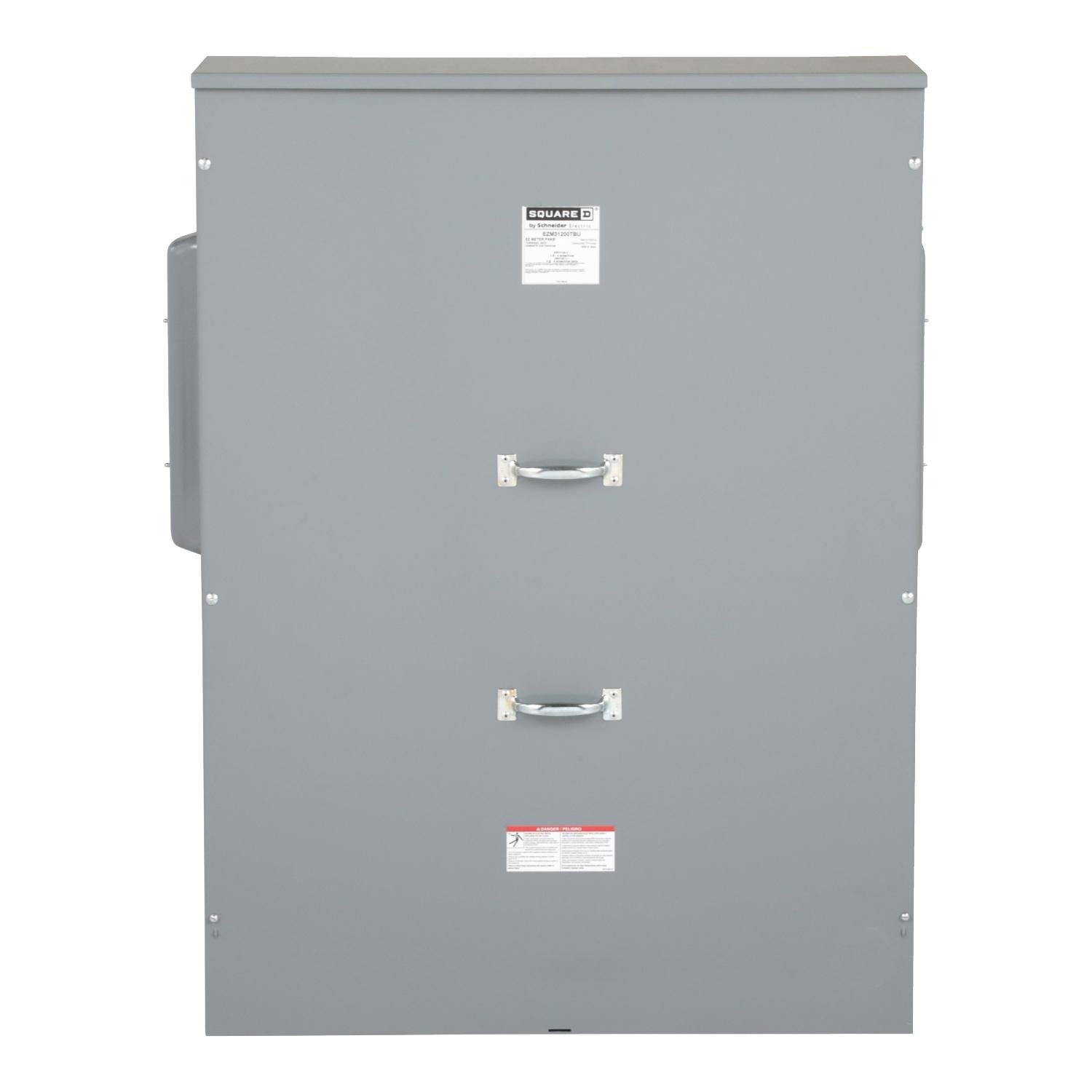 EZM31200TBU - Main lugs unit, EZ Meter-Pak, 1200A, 240VAC max, 3ph/4W, 1200A bus, UG, Type 3R, EUSERC