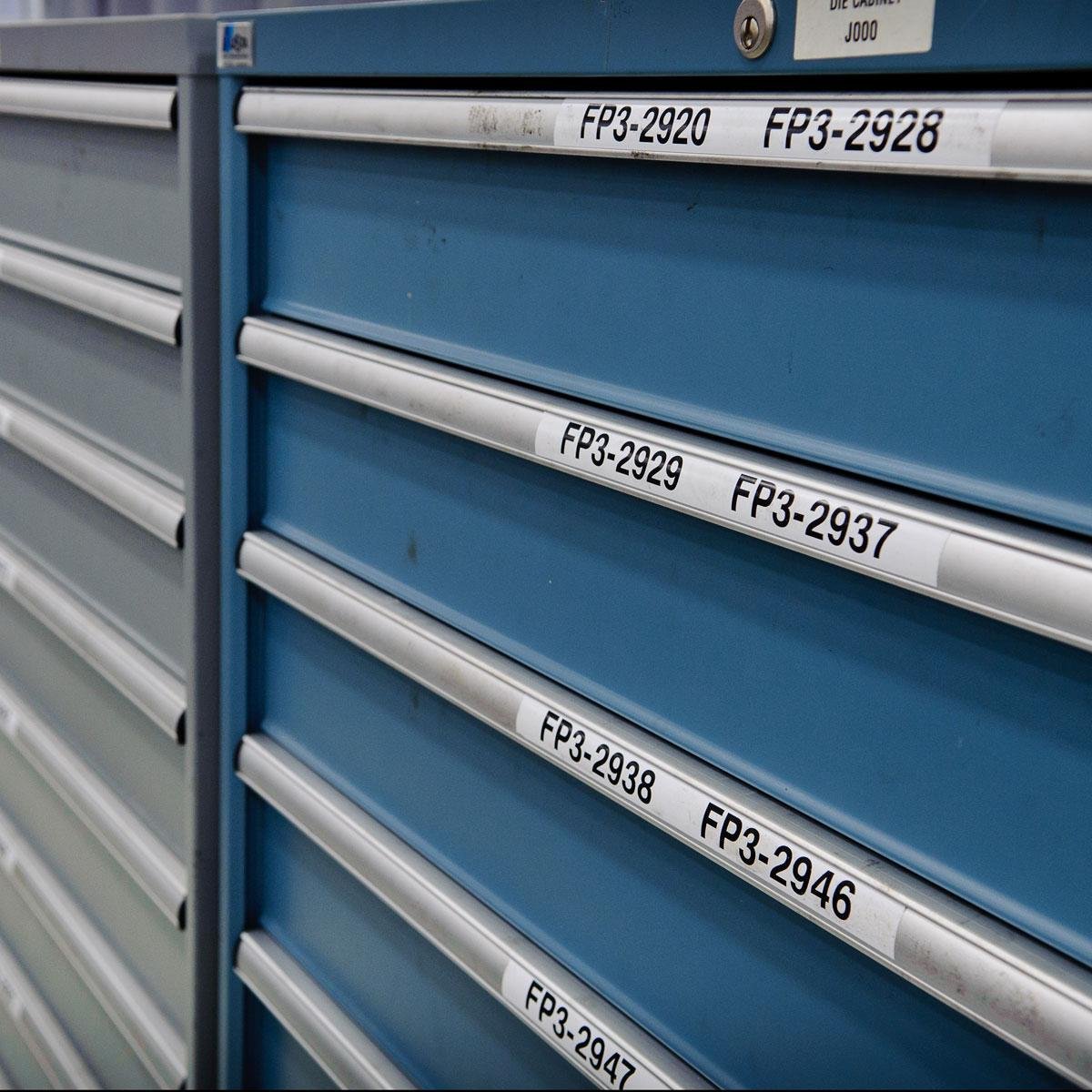 Picture of M21-750-595-WT - BMP21 Series Indoor/Outdoor Vinyl Labels 0.75" W x 21' L, White