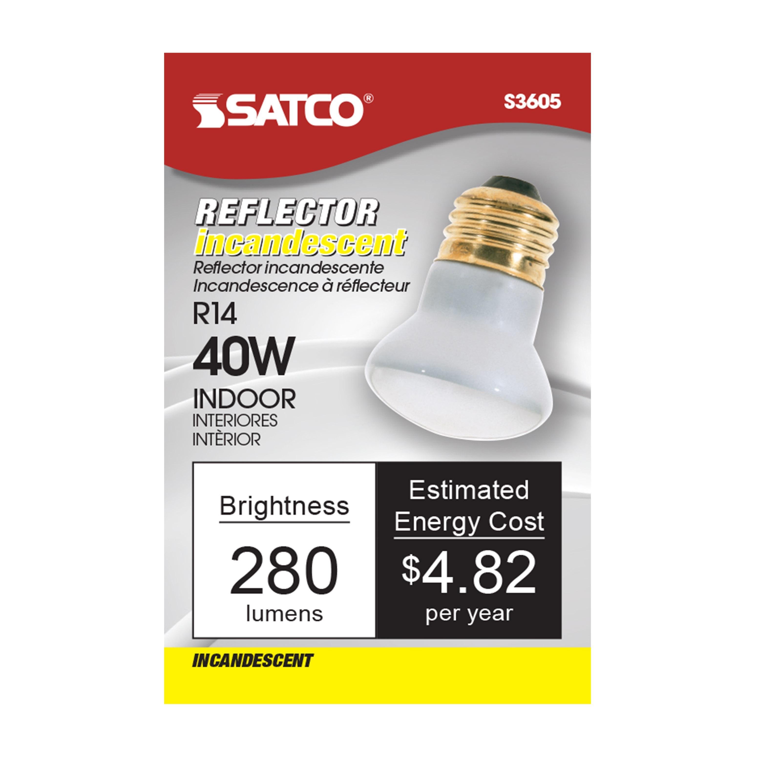 Picture of S3604 - 25 Watt R14 Incandescent - Translucent - 1500 Average rated hours - 135 Lumens - Medium base - 120 Volt