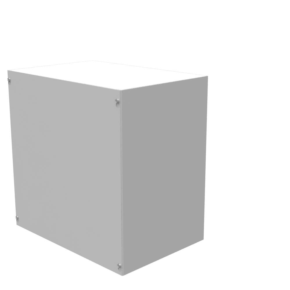 Picture of 181812-SC1-NK - 18x12x18 Screw Cover Type 1 UL Listed Steel No Knockouts ANSI 61 Gray Cover With Teardrop Slots Mounting Holes In Back