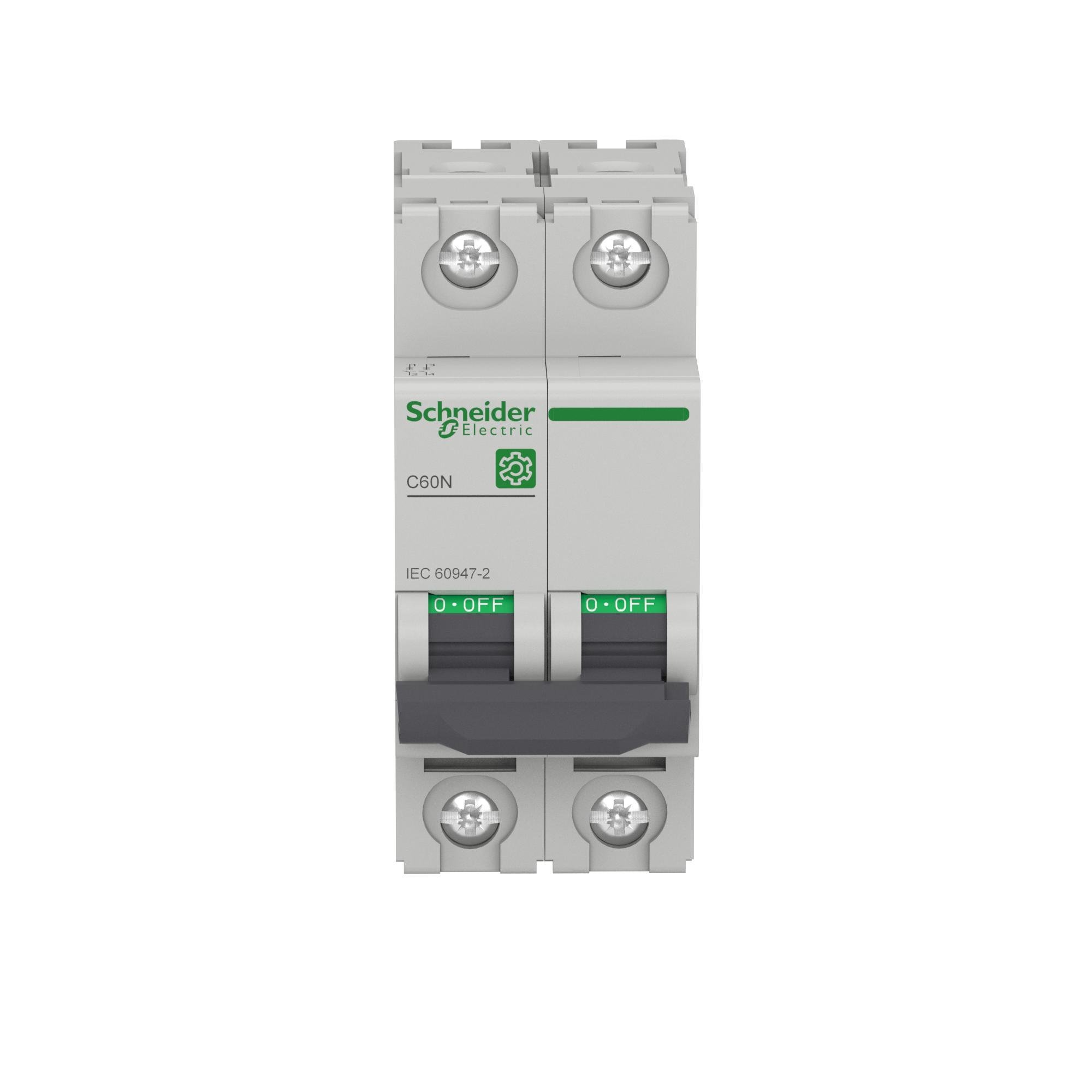 M9F11206 - Miniature circuit breaker (MCB), Multi9 C60N, 2P, 6A, C curve, 10kA (IEC/EN 60947-2)