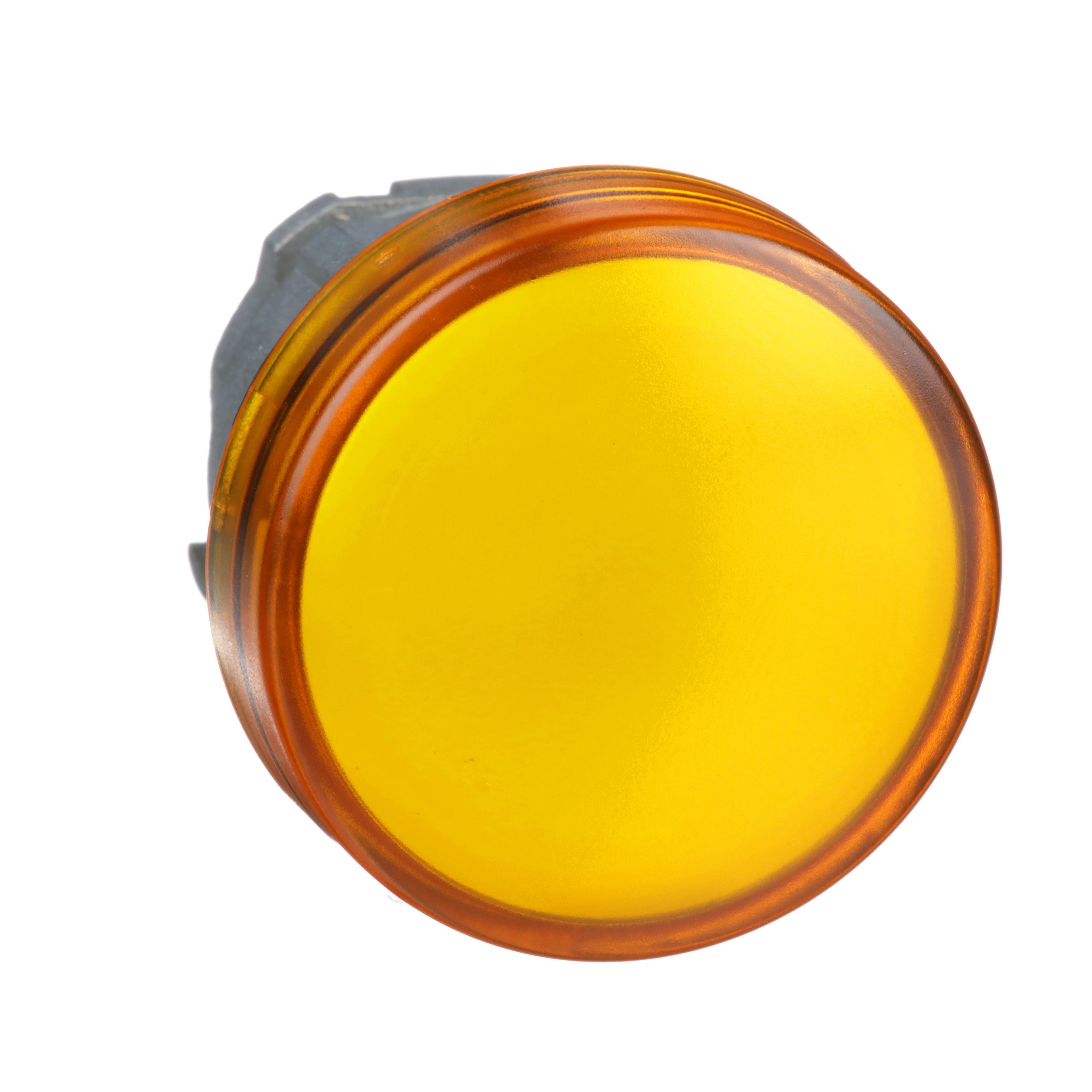 ZB4BV053 - Head for pilot light, Harmony XB4, metal, orange, 22mm, universal LED, plain lens