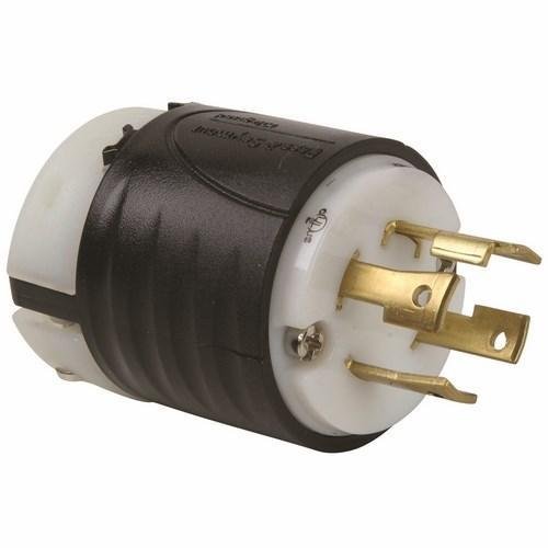 L1630-P - 30A NEMA L1630 Plug - Black Back, White Front Body