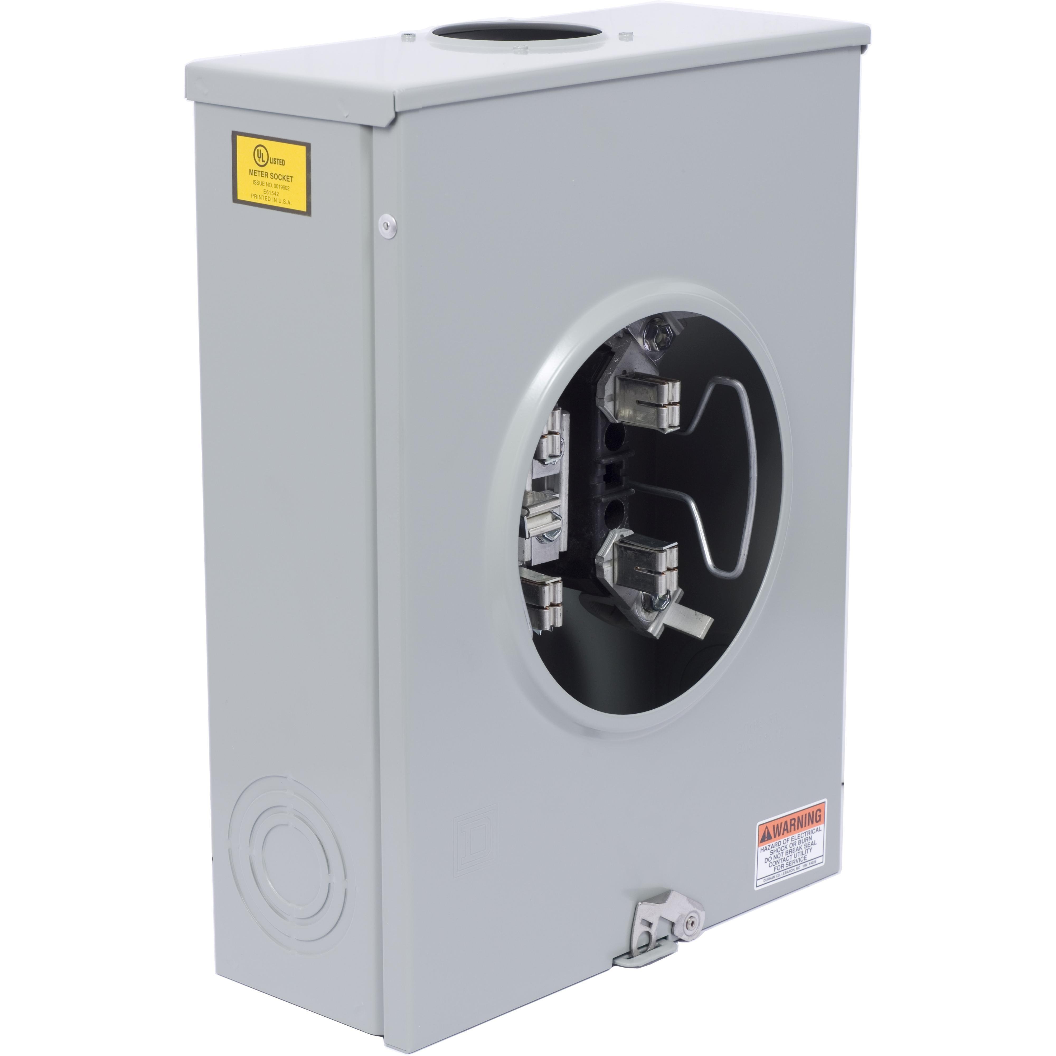 UGHTRS213B - Meter socket, ringless, 1 phase, 3 wire, 5 jaws, Series A, horn bypass, no jaw release