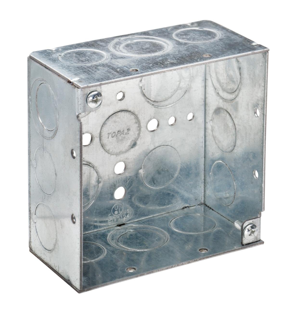 52171-S - 4" Square Welded Deep Boxes 1/2" & 3/4" KO