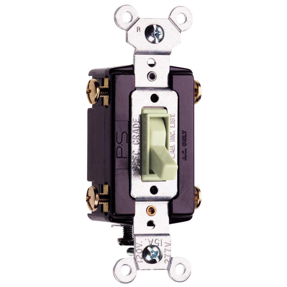 664-LAG - Trademaster® Grounding Toggle Switch, Light Almond