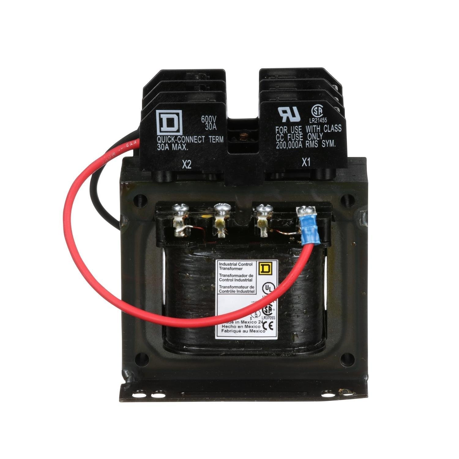 9070TF150D20 - Industrial control transformer, Type TF, 1 phase, 150VA, 208/230/460V primary, 115V secondary, 50/60Hz