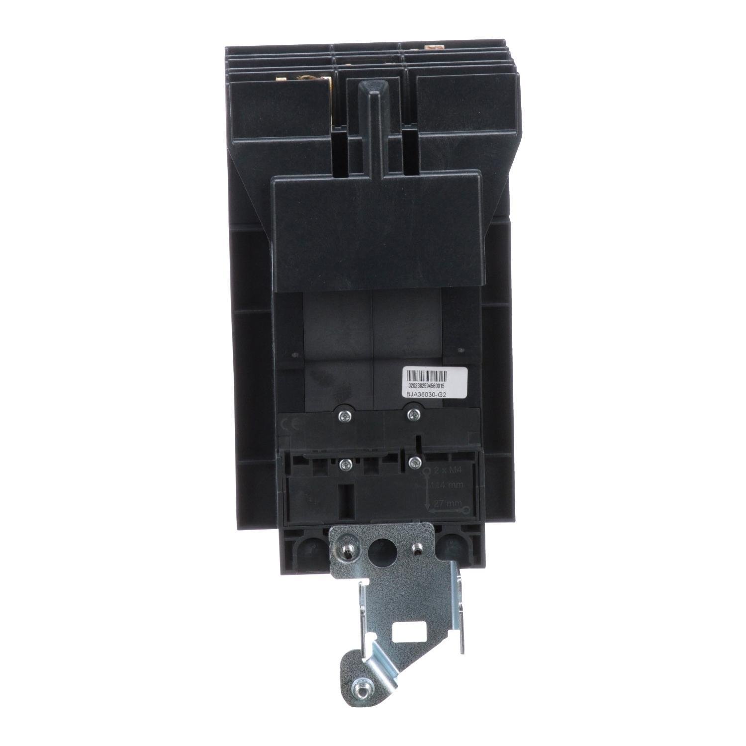 Picture of BJA36030 - Circuit breaker, PowerPacT B, 30A, 3 pole, 600Y/347VAC, 25kA, I-Line, thermal magnetic, 80%, ABC