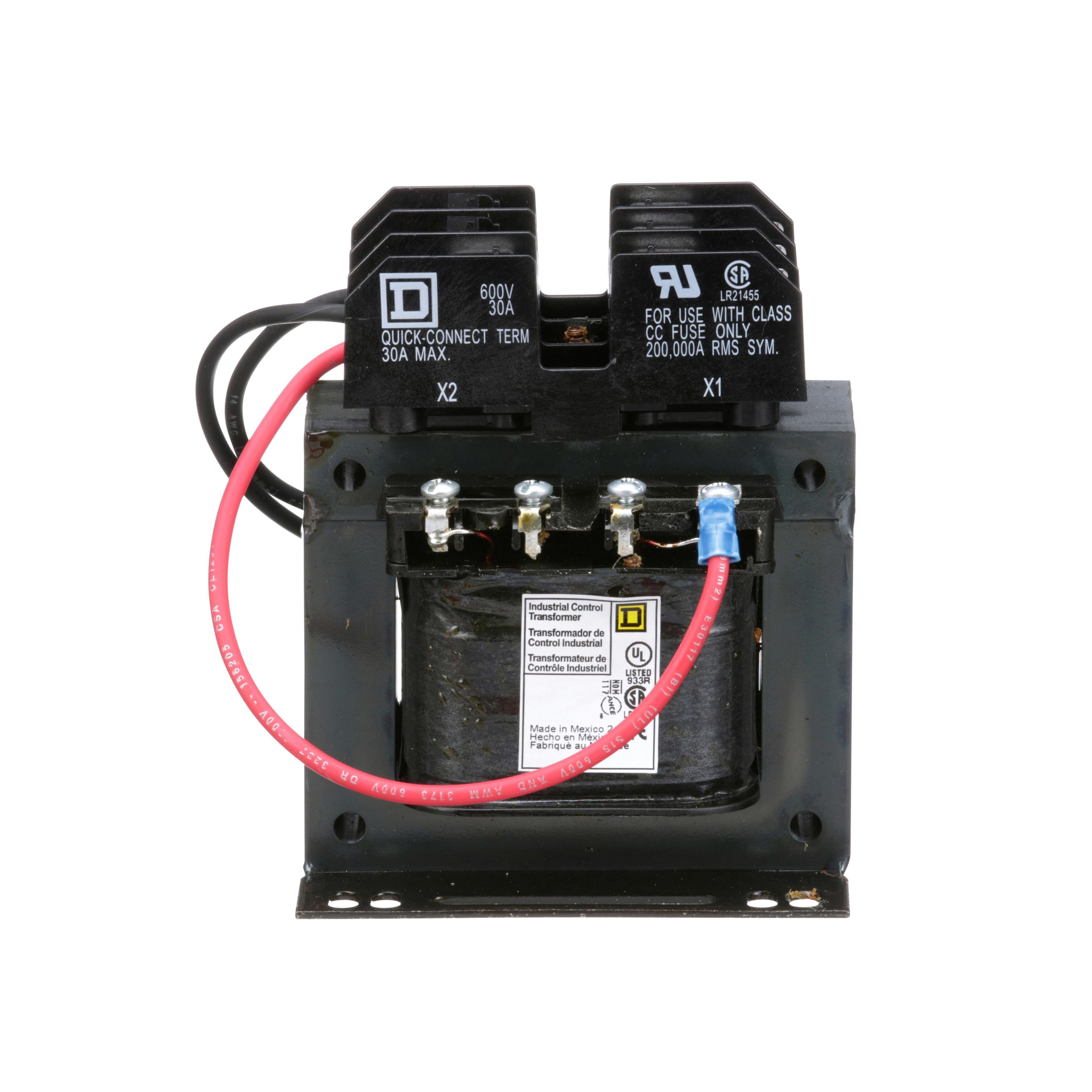 Picture of 9070TF150D1 - Industrial control transformer, Type TF, 1 phase, 150VA, 240x480V primary, 120V secondary, 50/60Hz