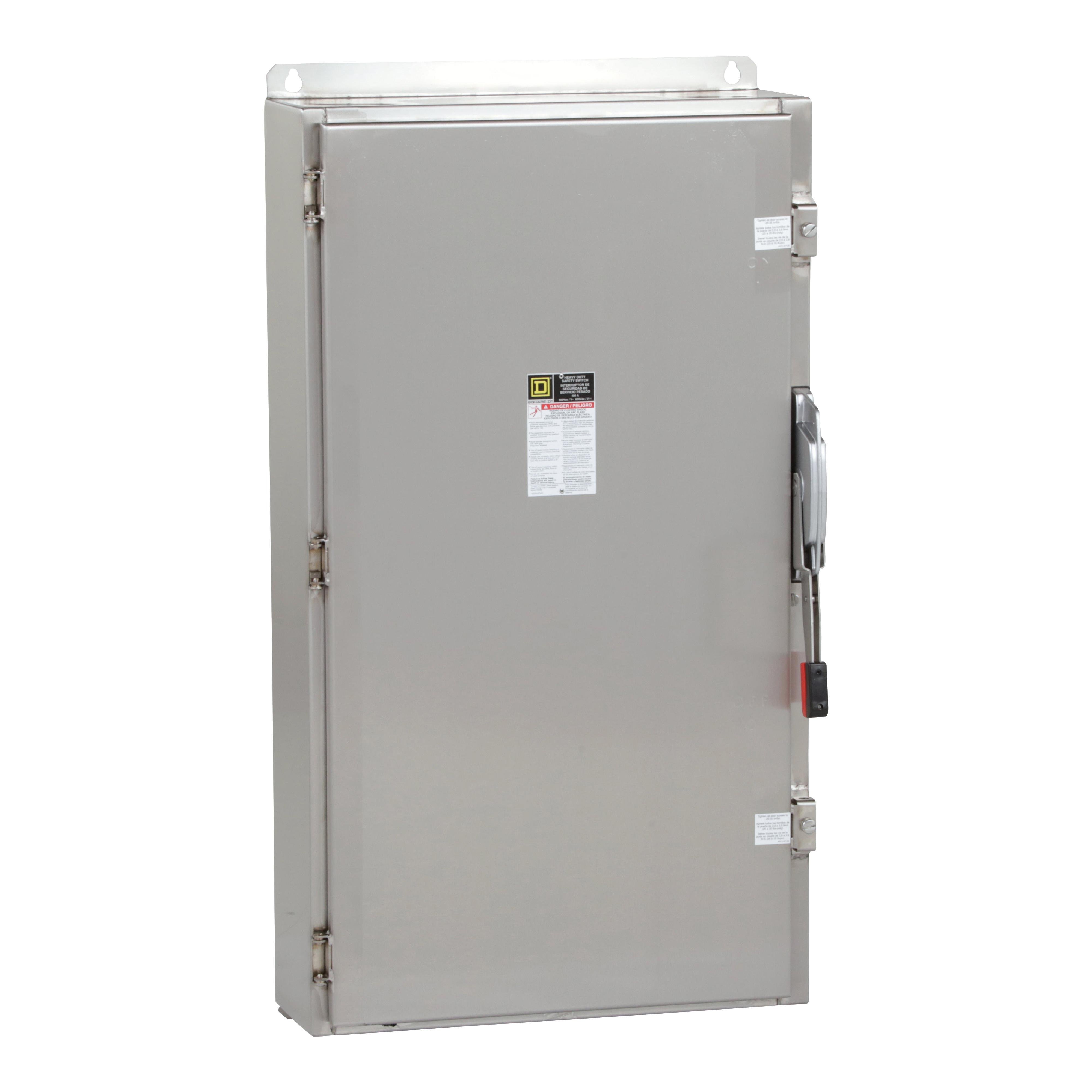 Picture of HU365DS - Safety switch, heavy duty, non fusible, 400A, 3 wire, 3 pole, 350HP, 600V AC/DC, NEMA 4, 4X, 5, 304 stainless steel