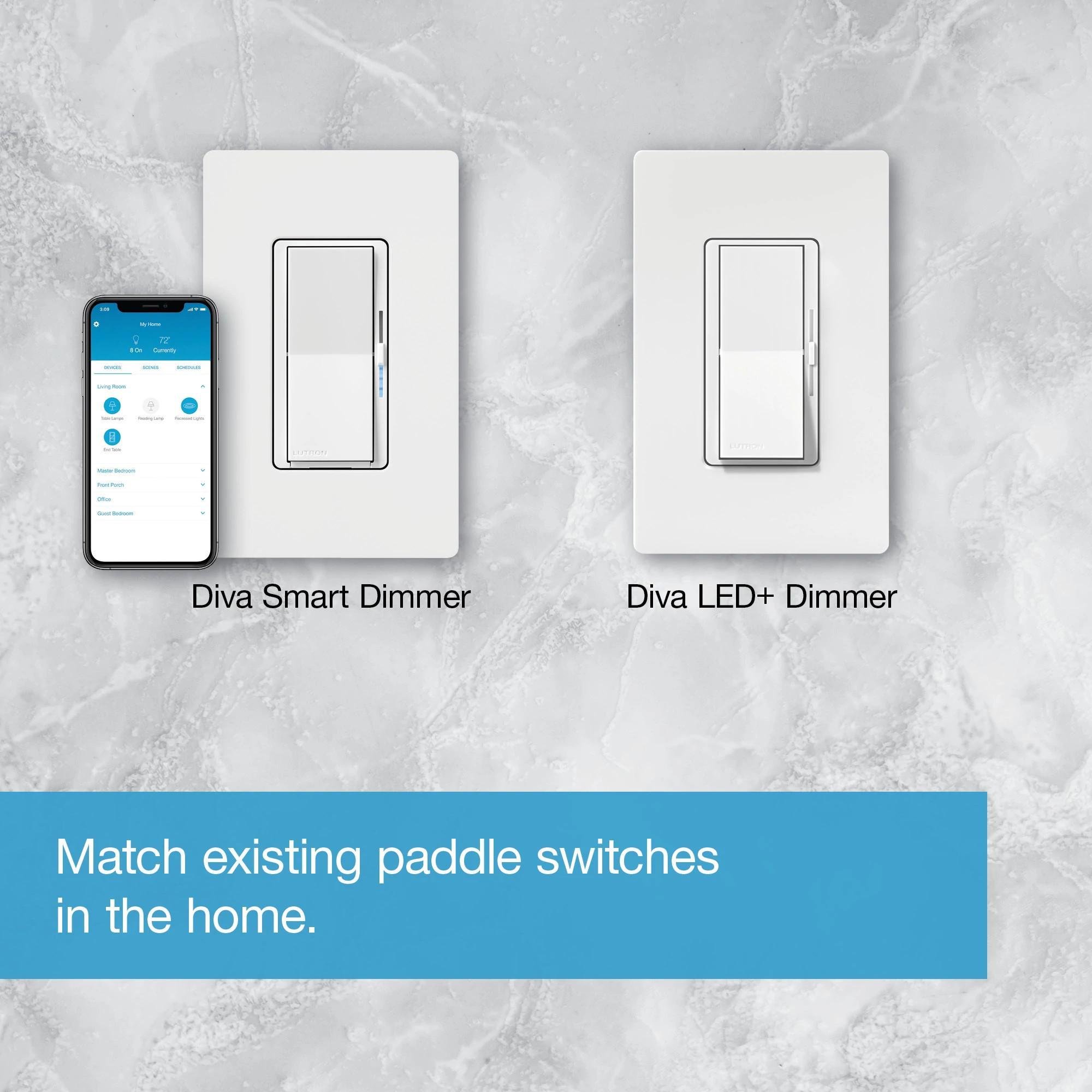 Picture of DVRF-6L-WH - Lutro Diva Smart Dimmer Switch