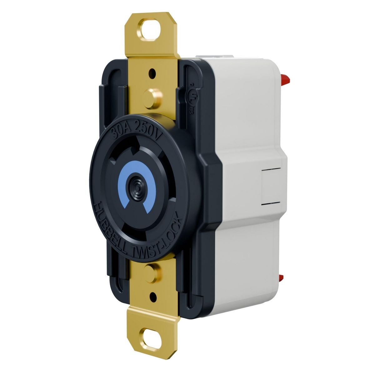 Picture of HBL2620ST - EdgeConnect™ Twist-Lock® Receptacle, 30A 250V, L6-30R, BK, with Spring Termination