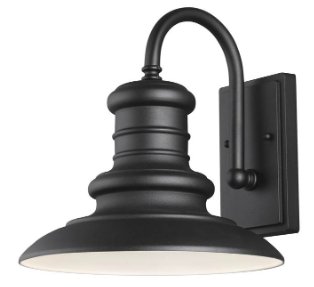 MURF OL8601TXB, Redding Station 1 Light Lantern in Textured Black 