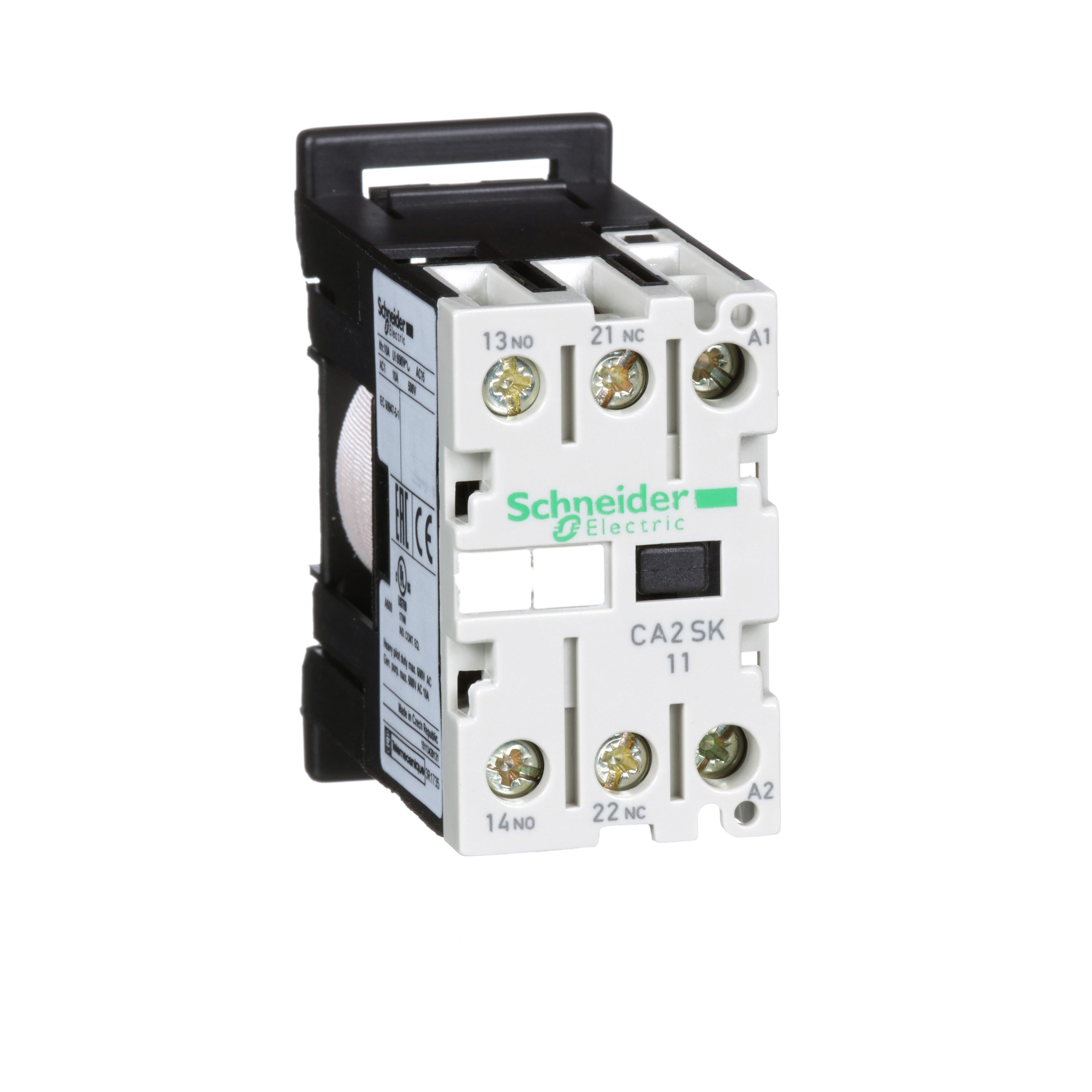 Picture of CA2SK11G7 - TeSys SK control relay, 1 NO and 1 NC, 600 V, 120 VAC 50/60 Hz coil